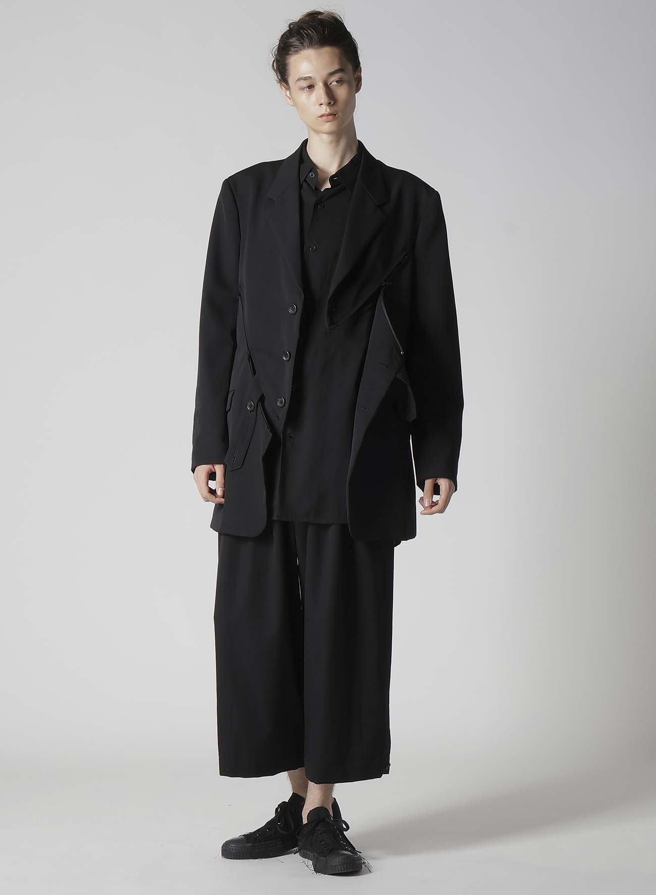 【Launching 10:00(JST), Jan 11】WOOL GABARDINE TAB DETAIL WIDE PANTS