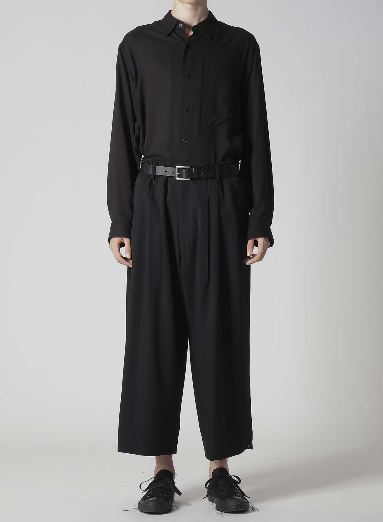 【Launching 10:00(JST), Jan 11】WOOL GABARDINE TAB DETAIL WIDE PANTS