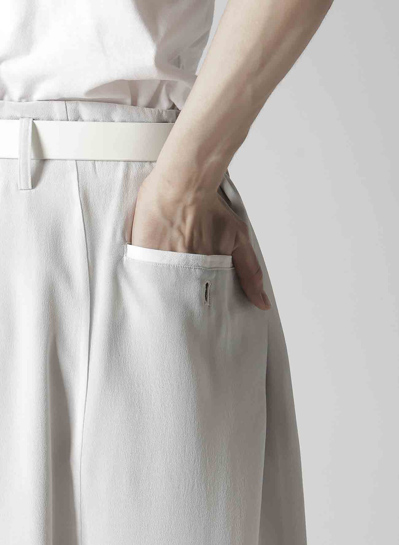 【Launching 10:00(JST), Jan 11】12M SILK DESIN GUSSET SARROUEL PANTS