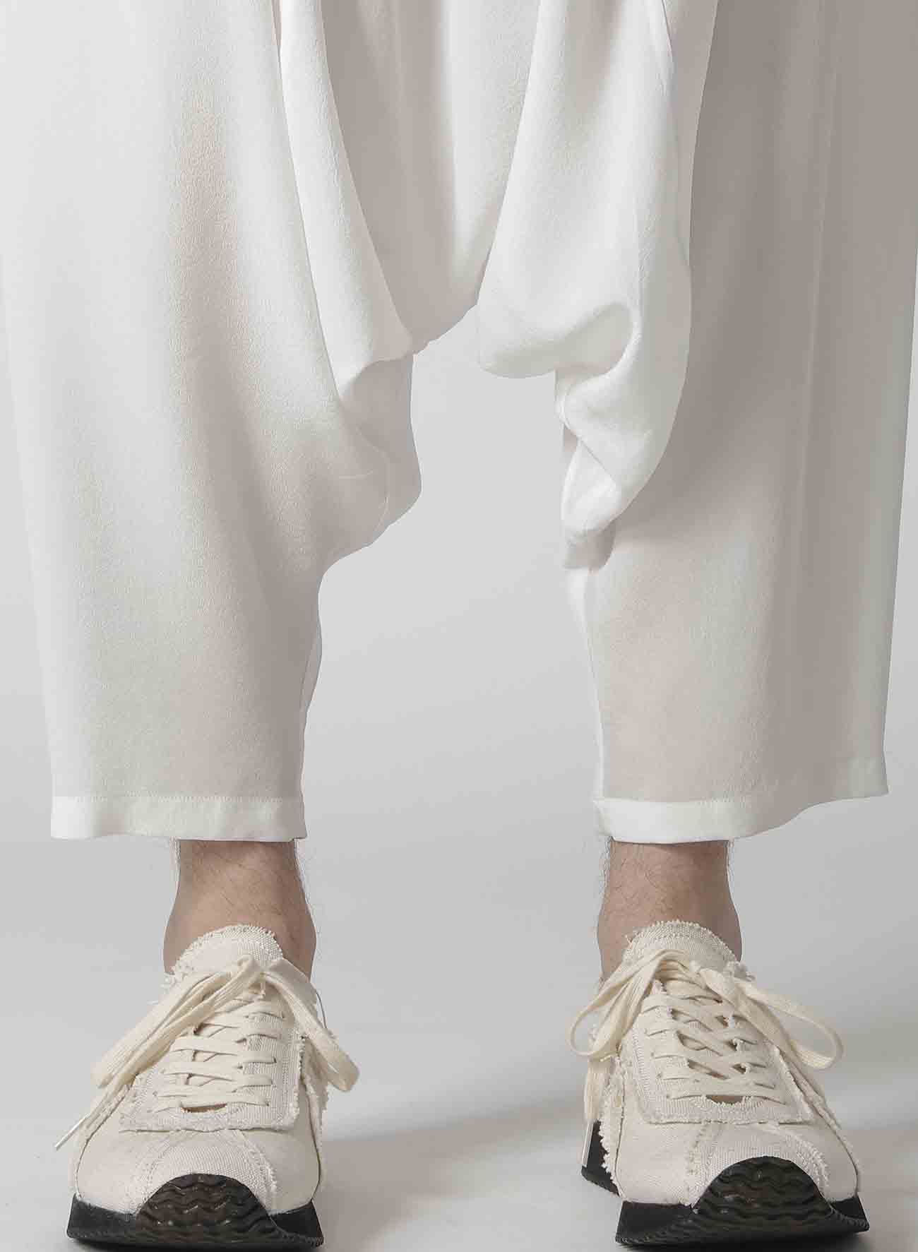 【Launching 10:00(JST), Jan 11】12M SILK DESIN GUSSET SARROUEL PANTS