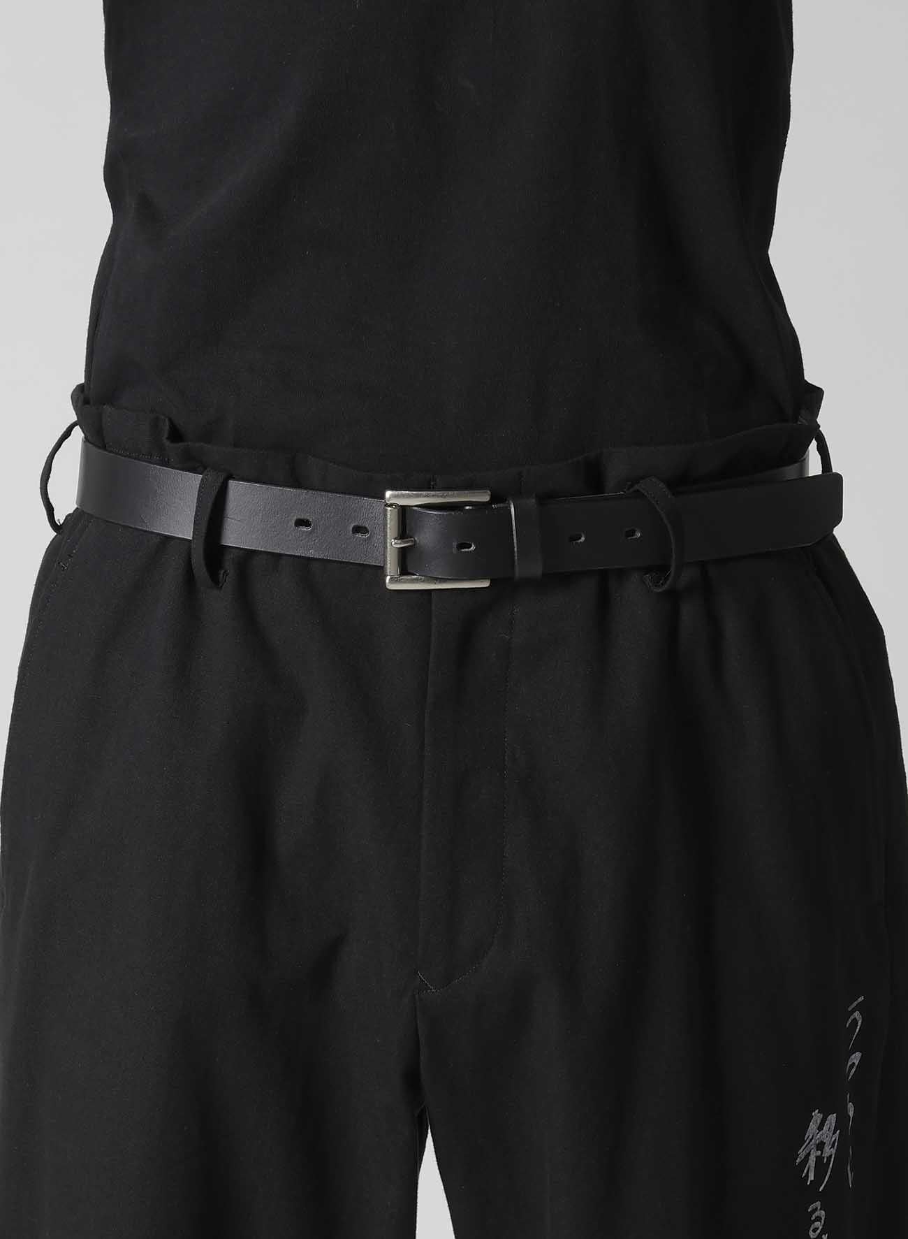 C/L CAMBAS BLACK PTA BELTED HEM  MESSAGE PANTS