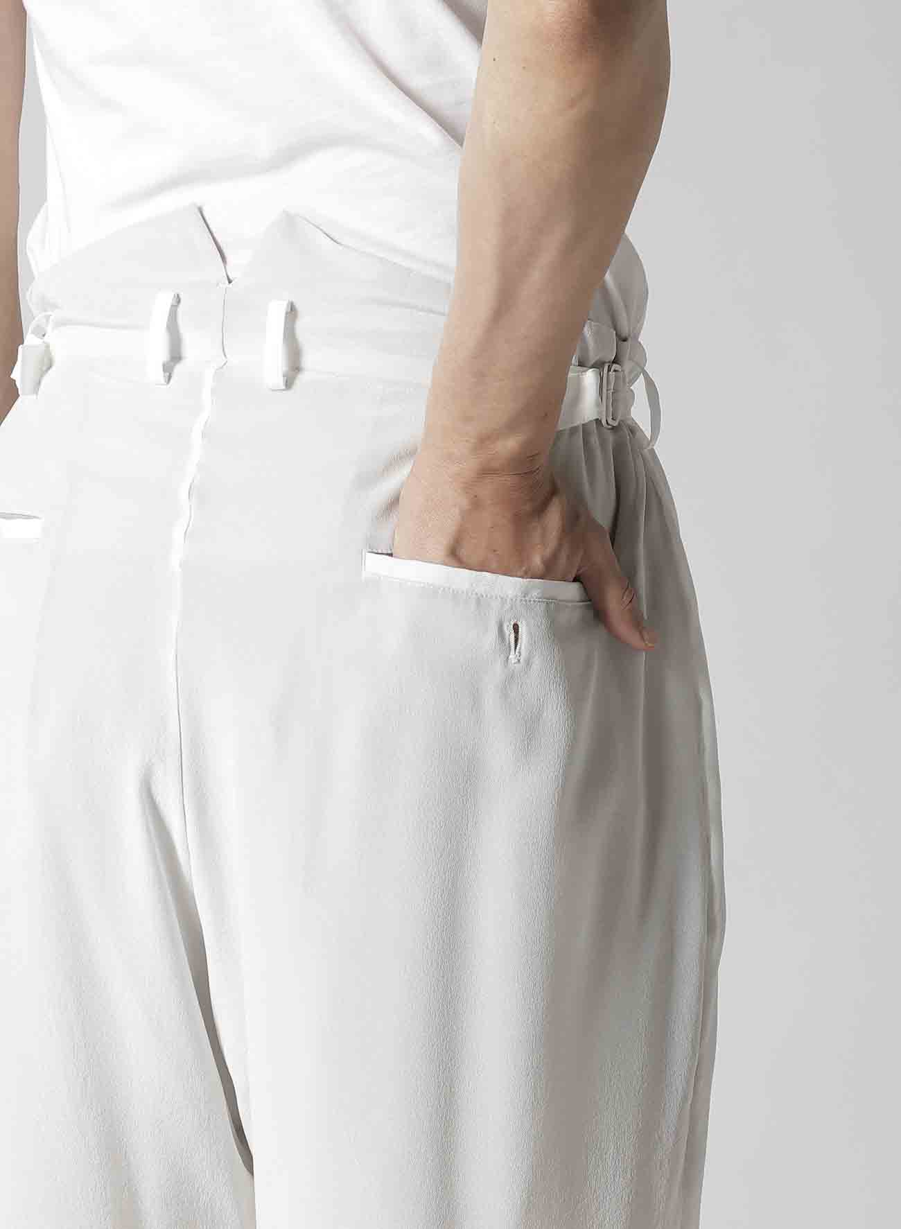 【Launching 10:00(JST), Jan 11】12M SILK DESIN SUSPENDER SLIM PANTS