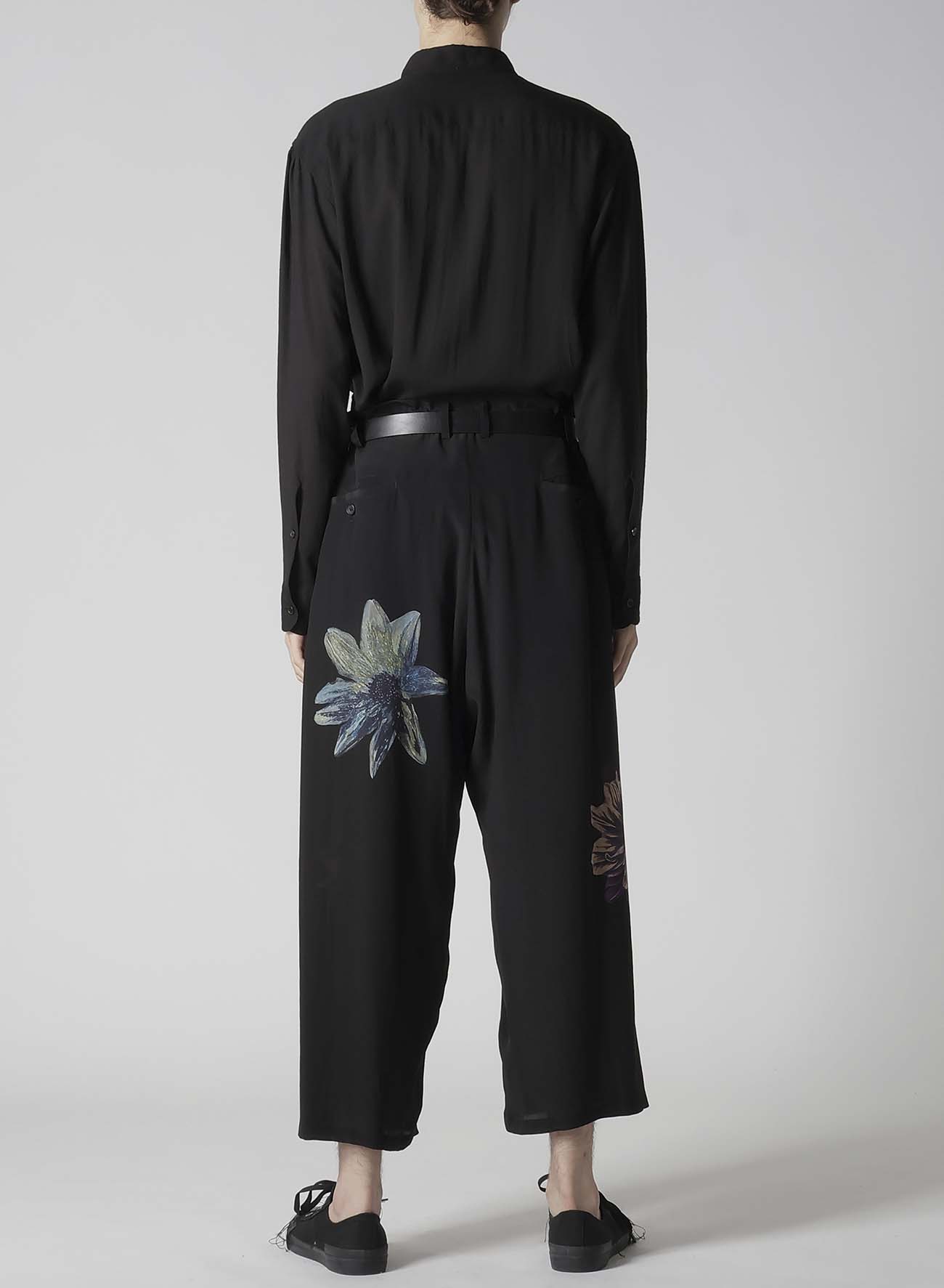 FLOWER DESIGNED PRINT WIDE PANTS