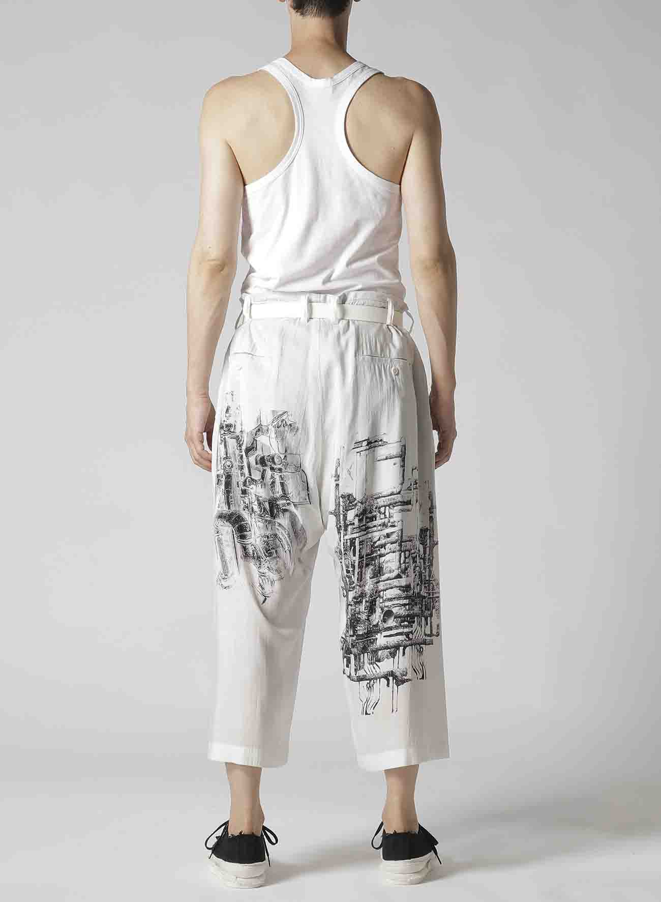 GATHER DETAIL PRINT PANTS