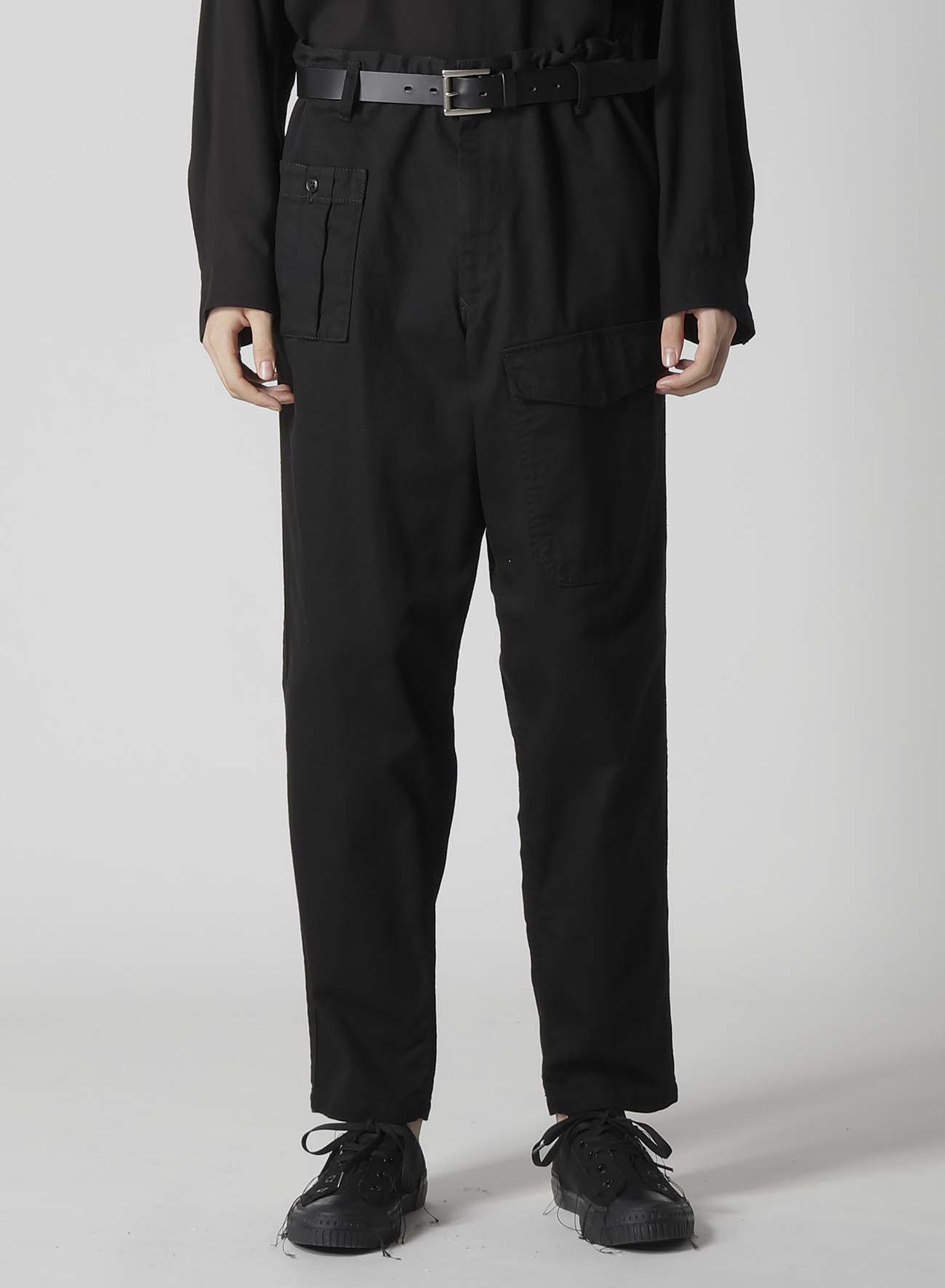 BLACK SCANDAL KATSURAGI NO-TUCK WAIST STRING WORK PANTS