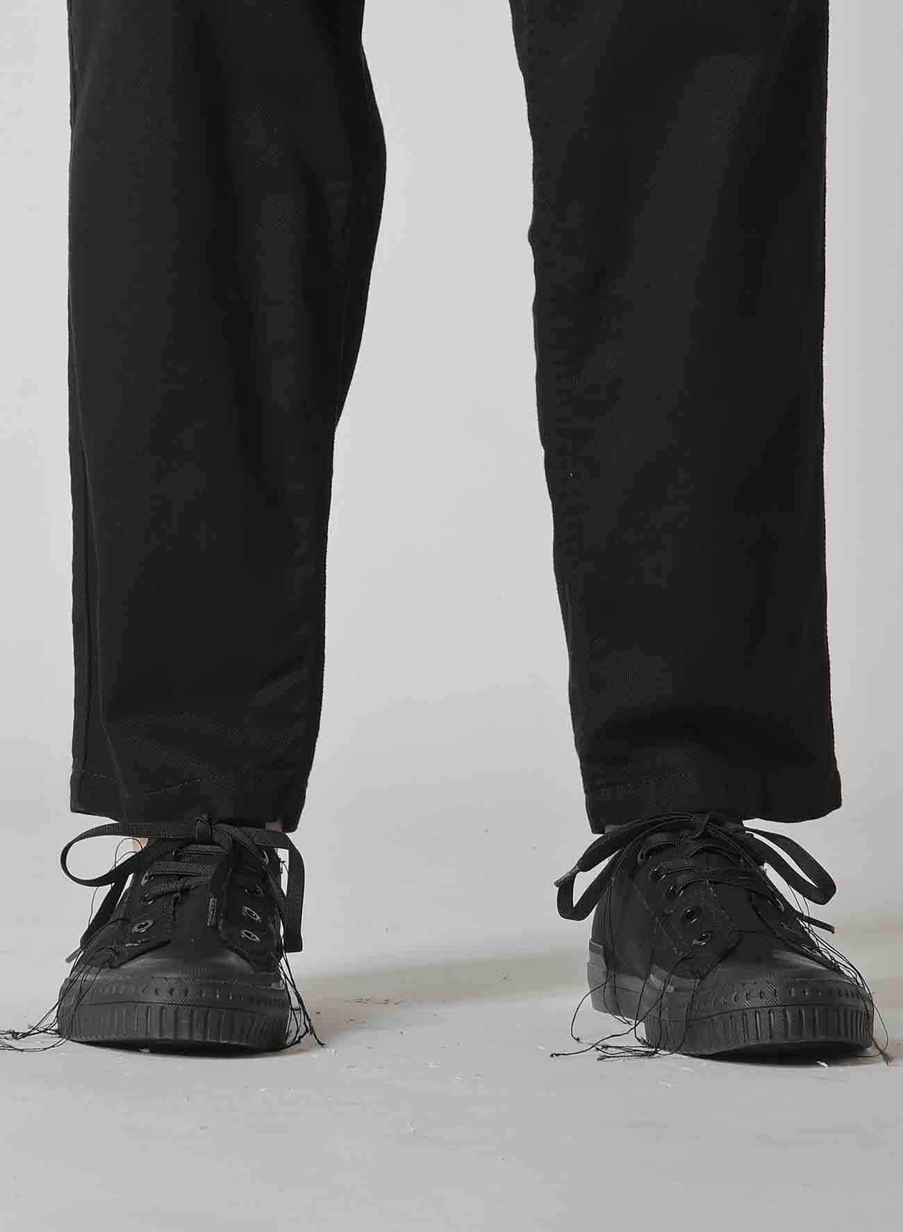 BLACK SCANDAL KATSURAGI NO-TUCK WAIST STRING WORK PANTS