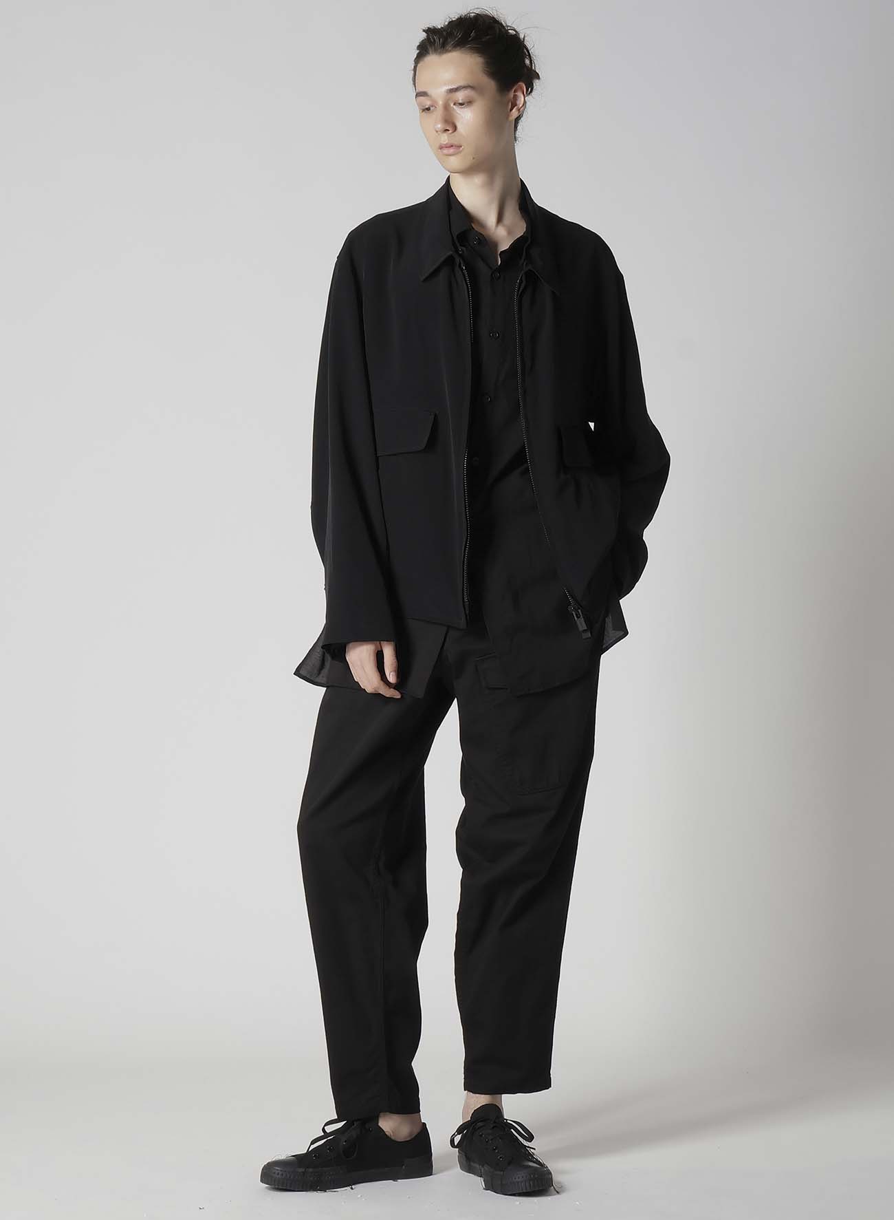 BLACK SCANDAL KATSURAGI NO-TUCK WAIST STRING WORK PANTS