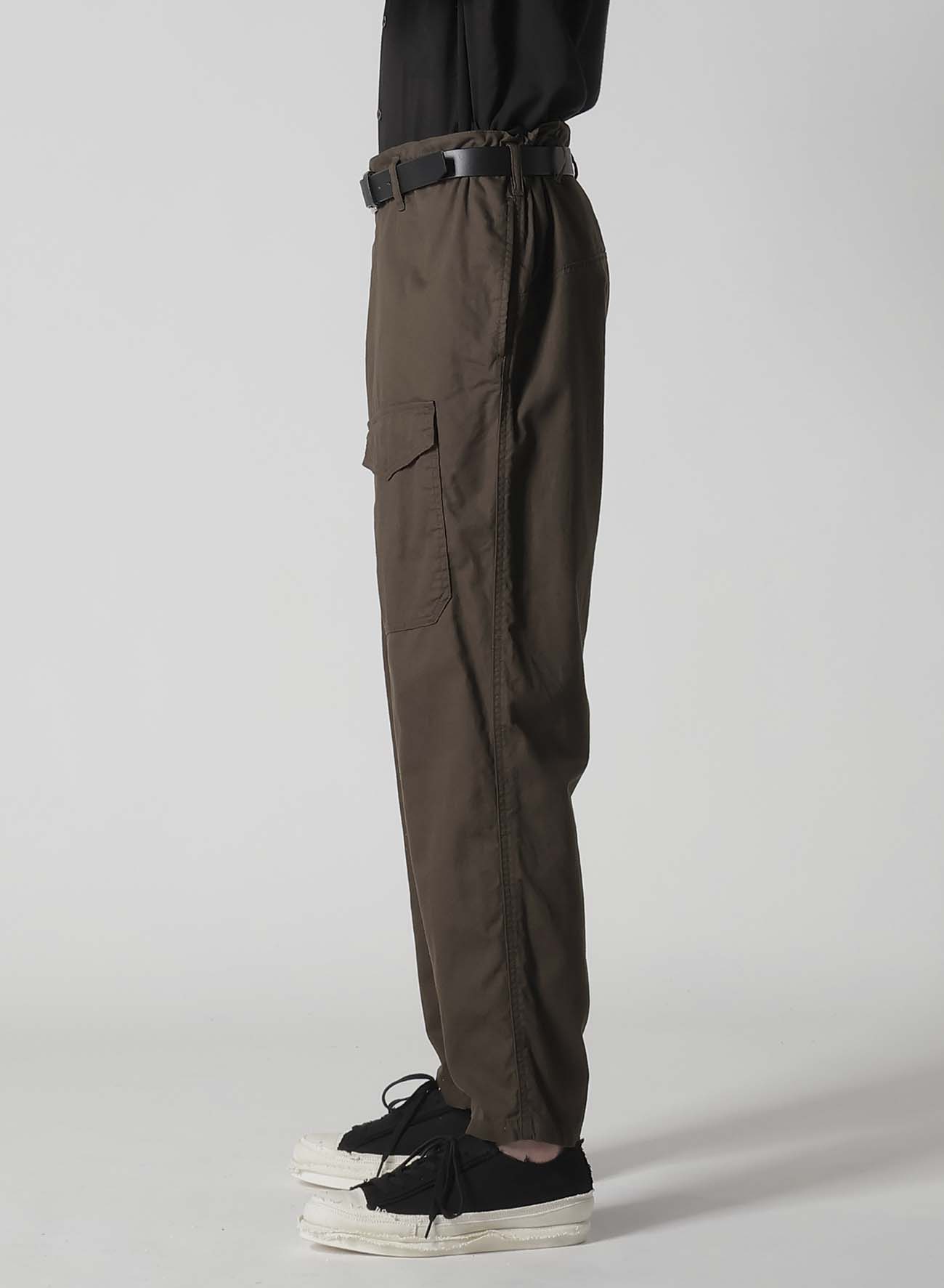 BLACK SCANDAL OXFORD NO-TUCK WAIST STRING WORK PANTS