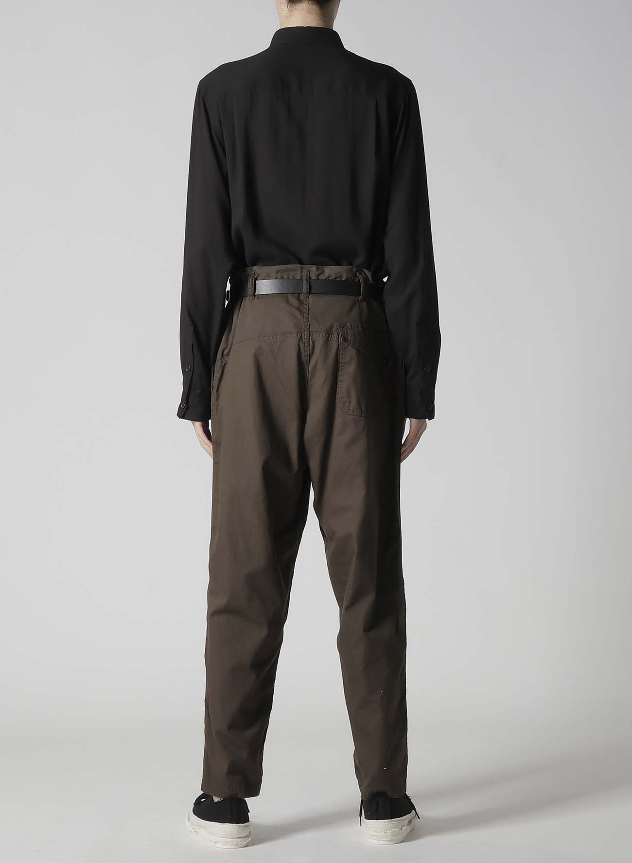 BLACK SCANDAL OXFORD NO-TUCK WAIST STRING WORK PANTS