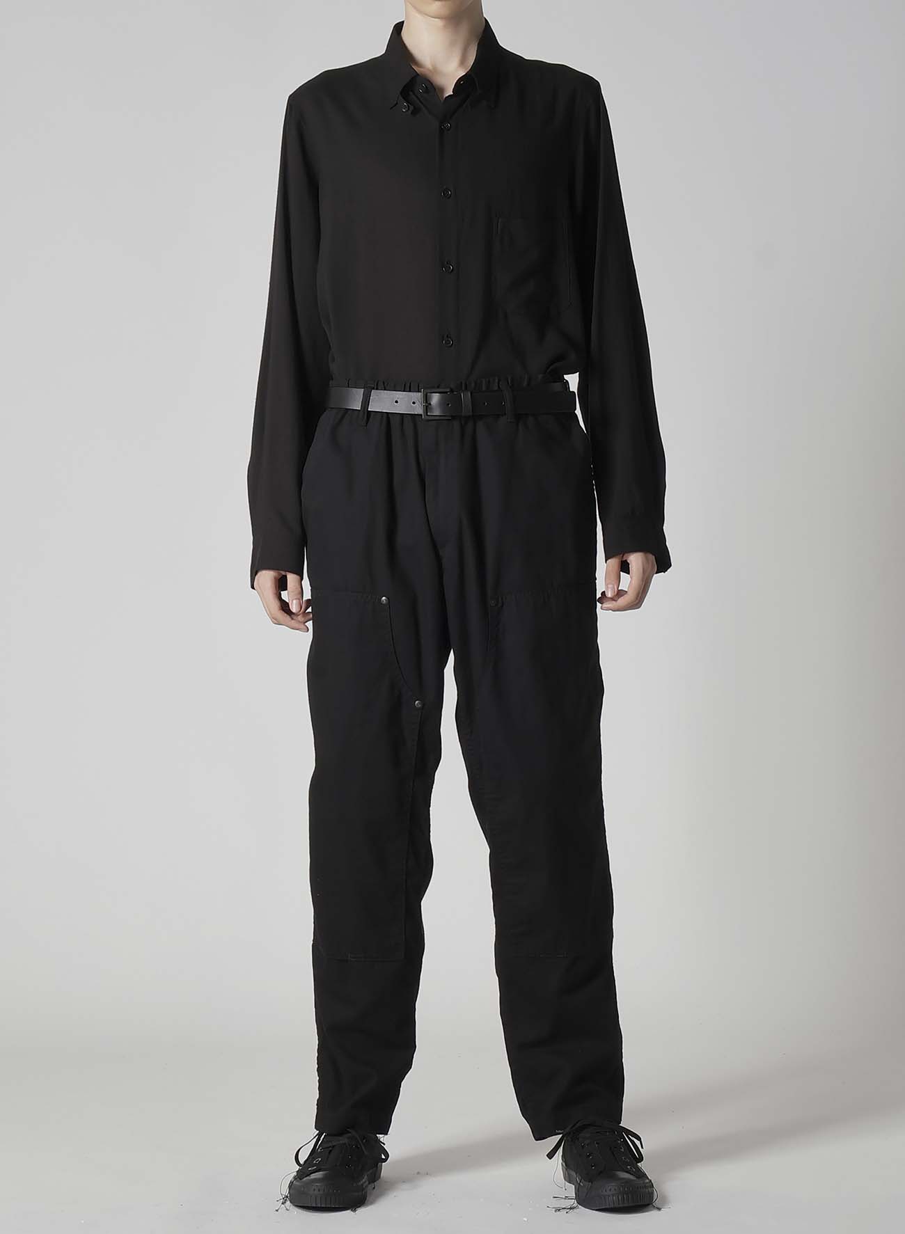 BLACK SCANDAL OXFORD DOUBLE KNEE WORK PANTS