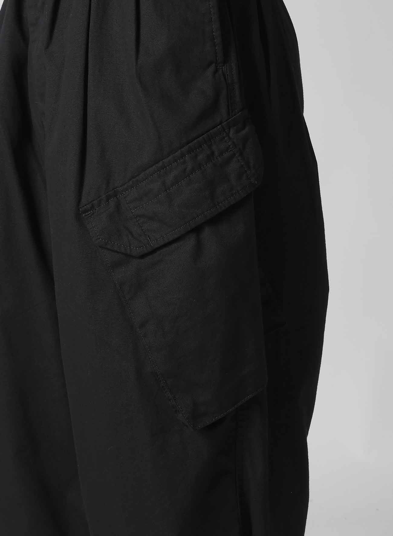 BLACK SCANDAL OXFORD 12TUCKS WORK PANTS