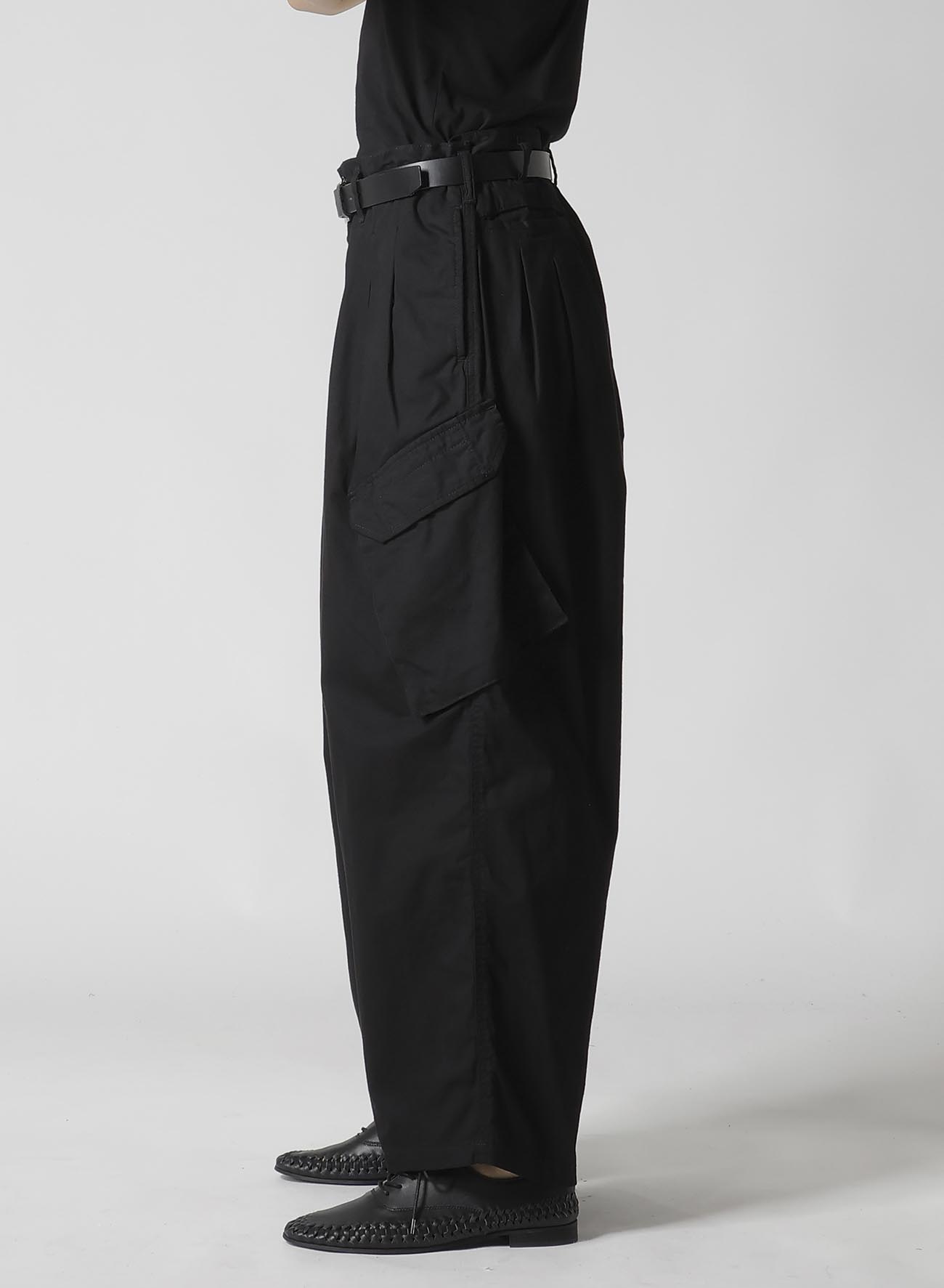 BLACK SCANDAL OXFORD 12TUCKS WORK PANTS