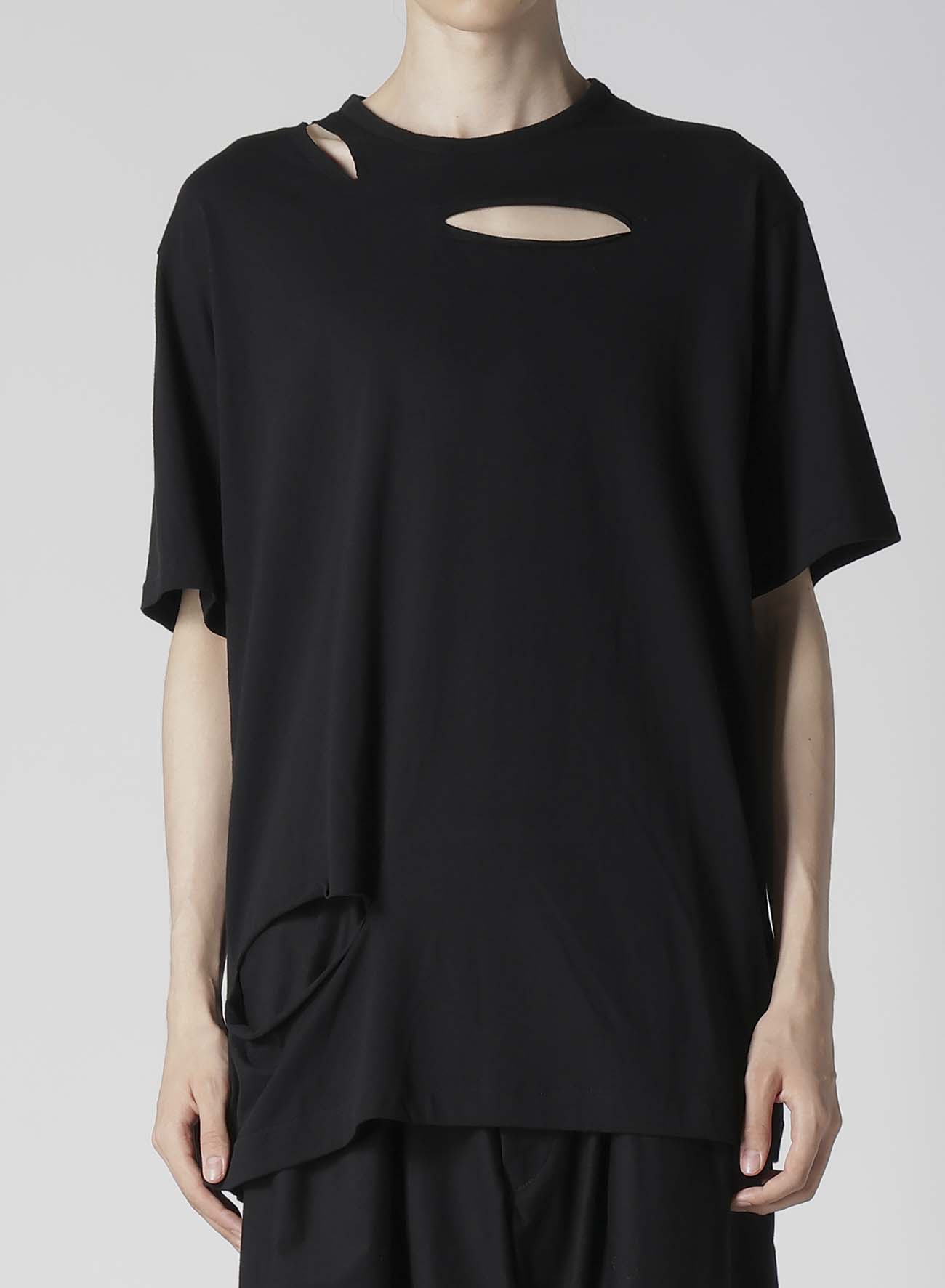 COMBED SINGLE JERSEY SLIT DETAIL S SLEEVE T