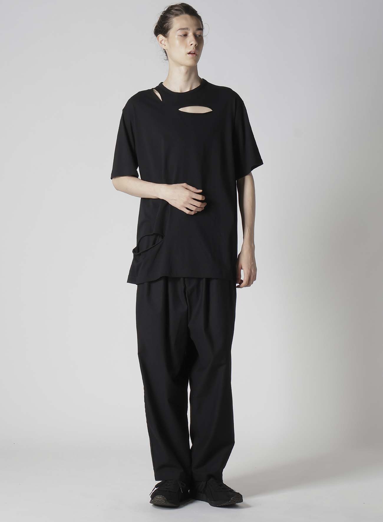 COMBED SINGLE JERSEY SLIT DETAIL S SLEEVE T