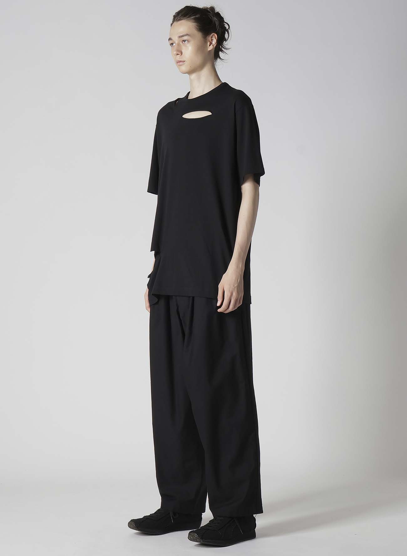 COMBED SINGLE JERSEY SLIT DETAIL S SLEEVE T