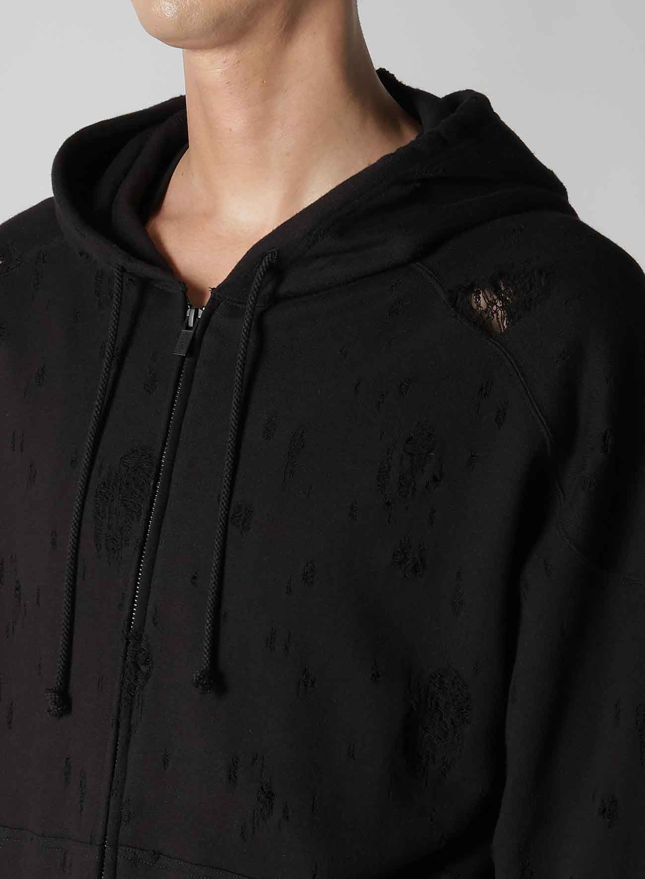 DAMAGED LINING YOKE HOODIE