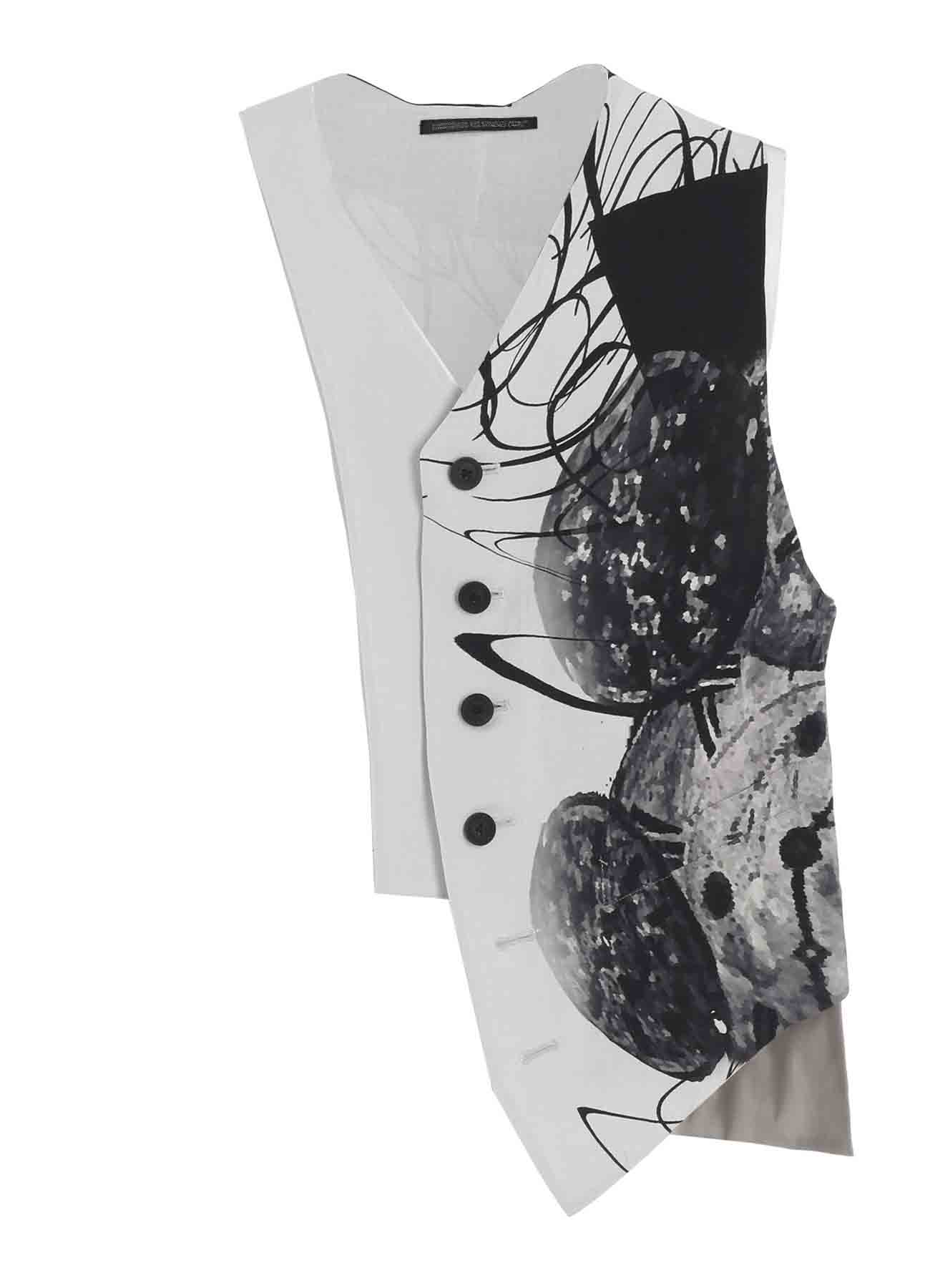 【Launching 10:00(JST), Jan 11】CLOCK PRINT ASYMMETRY VEST