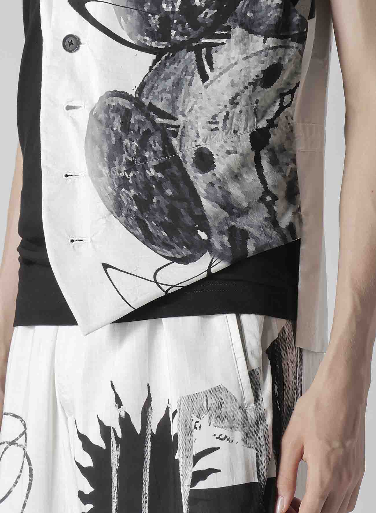 【Launching 10:00(JST), Jan 11】CLOCK PRINT ASYMMETRY VEST