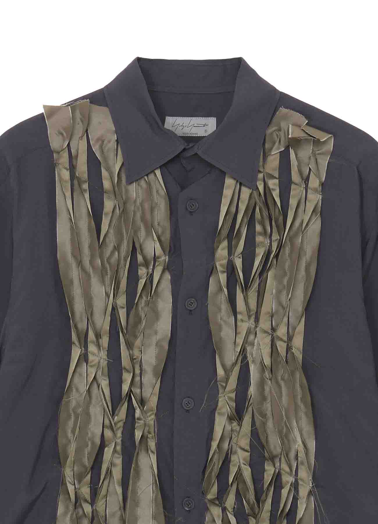 【Launching 10:00(JST) October 12】【PIECE UNIQUE/AOYAMA】R/S PEARL NAVY BLOUSE WITH RANDOM STITCH