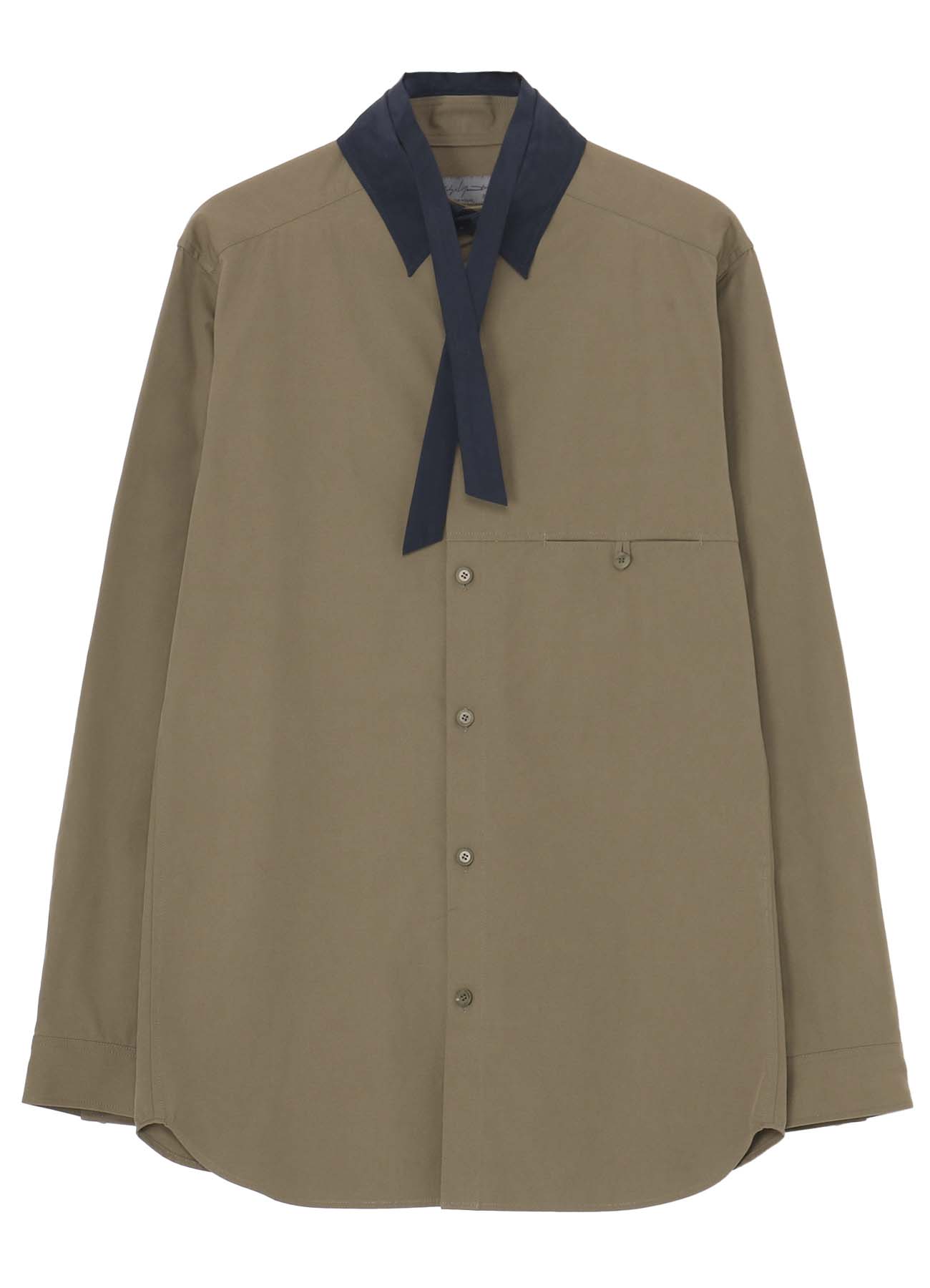 【Launching 10:00(JST) October 12】【PIECE UNIQUE/AOYAMA】KHAKI C/LIP RIBBON SPARE COLLAR BLOUSE