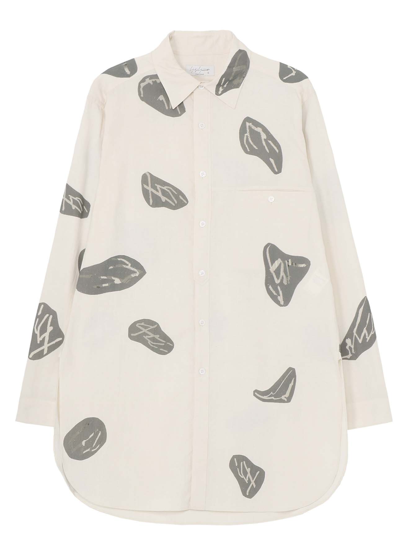 【Launching 10:00(JST) October 12】【PIECE UNIQUE/AOYAMA】GRAY MOTIF PRINT BIG BLOUSE