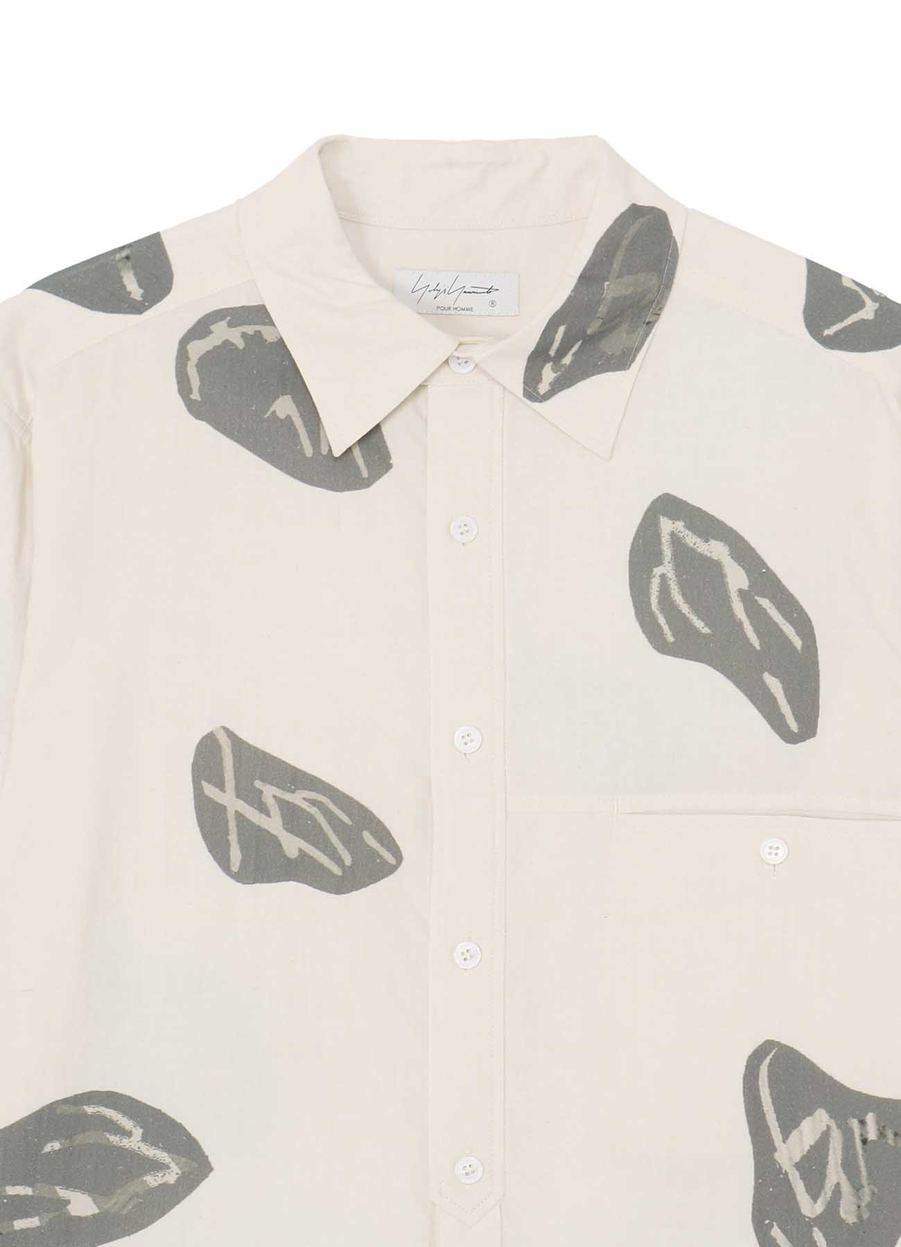 【Launching 10:00(JST) October 12】【PIECE UNIQUE/AOYAMA】GRAY MOTIF PRINT BIG BLOUSE