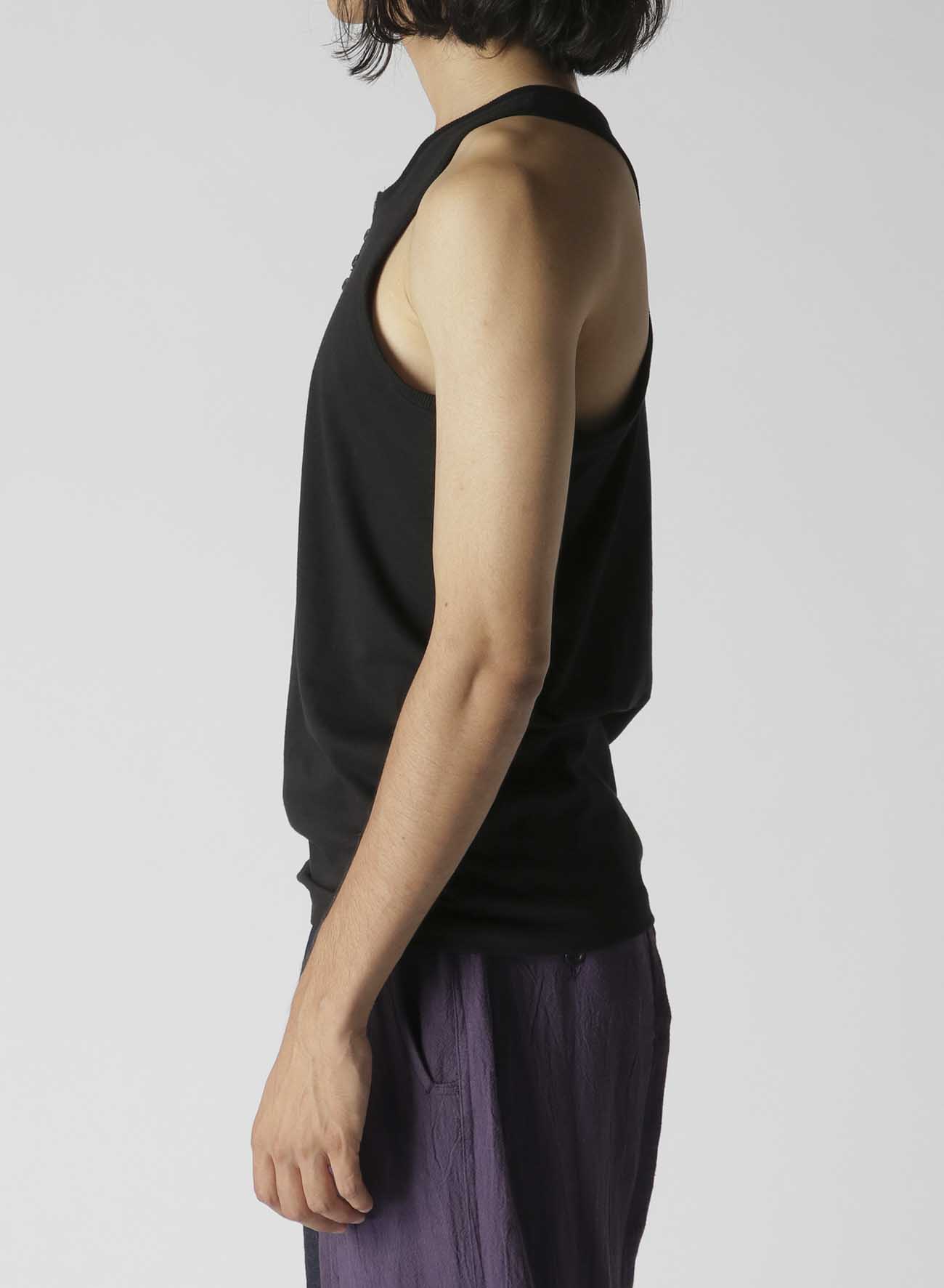 30/-COMBED SINGLE JERSEY HENRY NECK TANK TOP