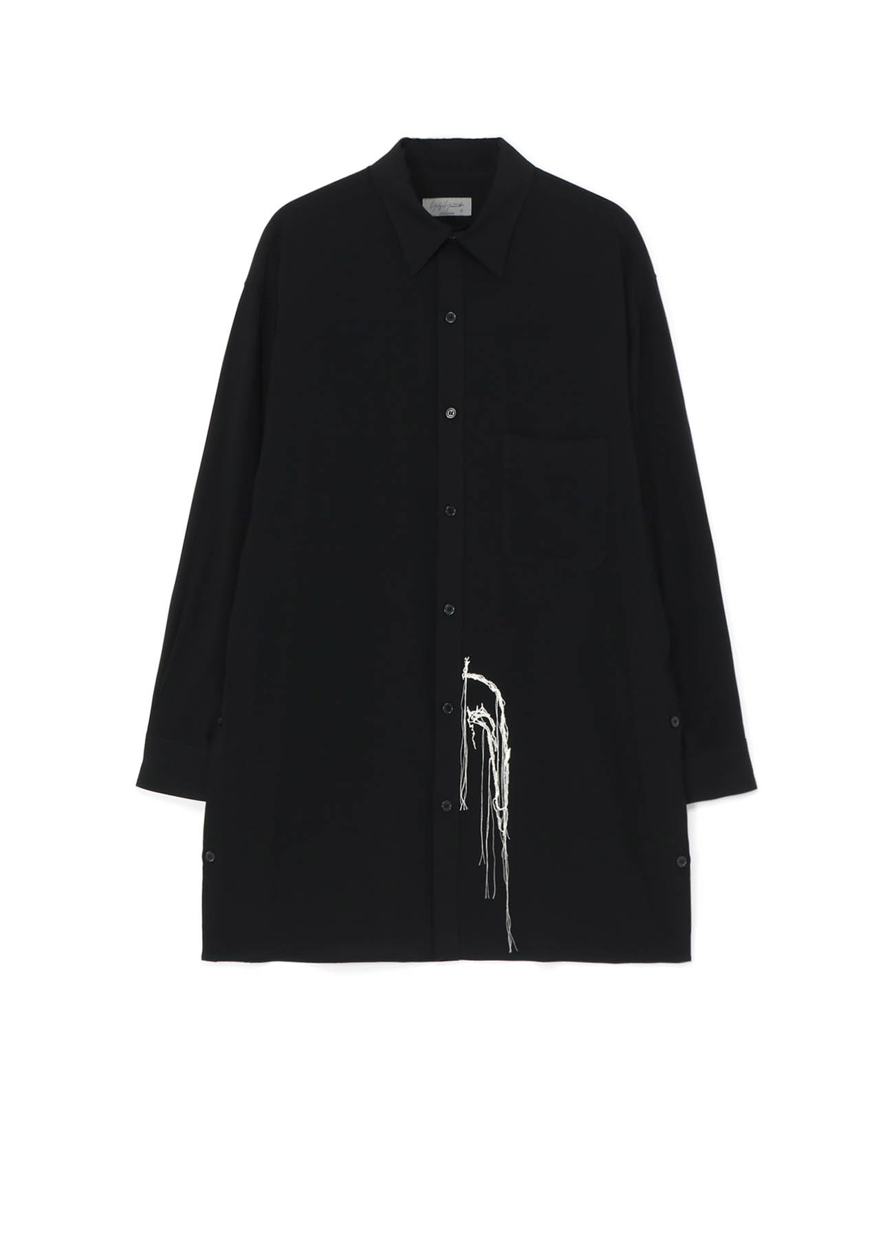 RAYON CAMBRIC SHIRT WITH SIDE SLITS
