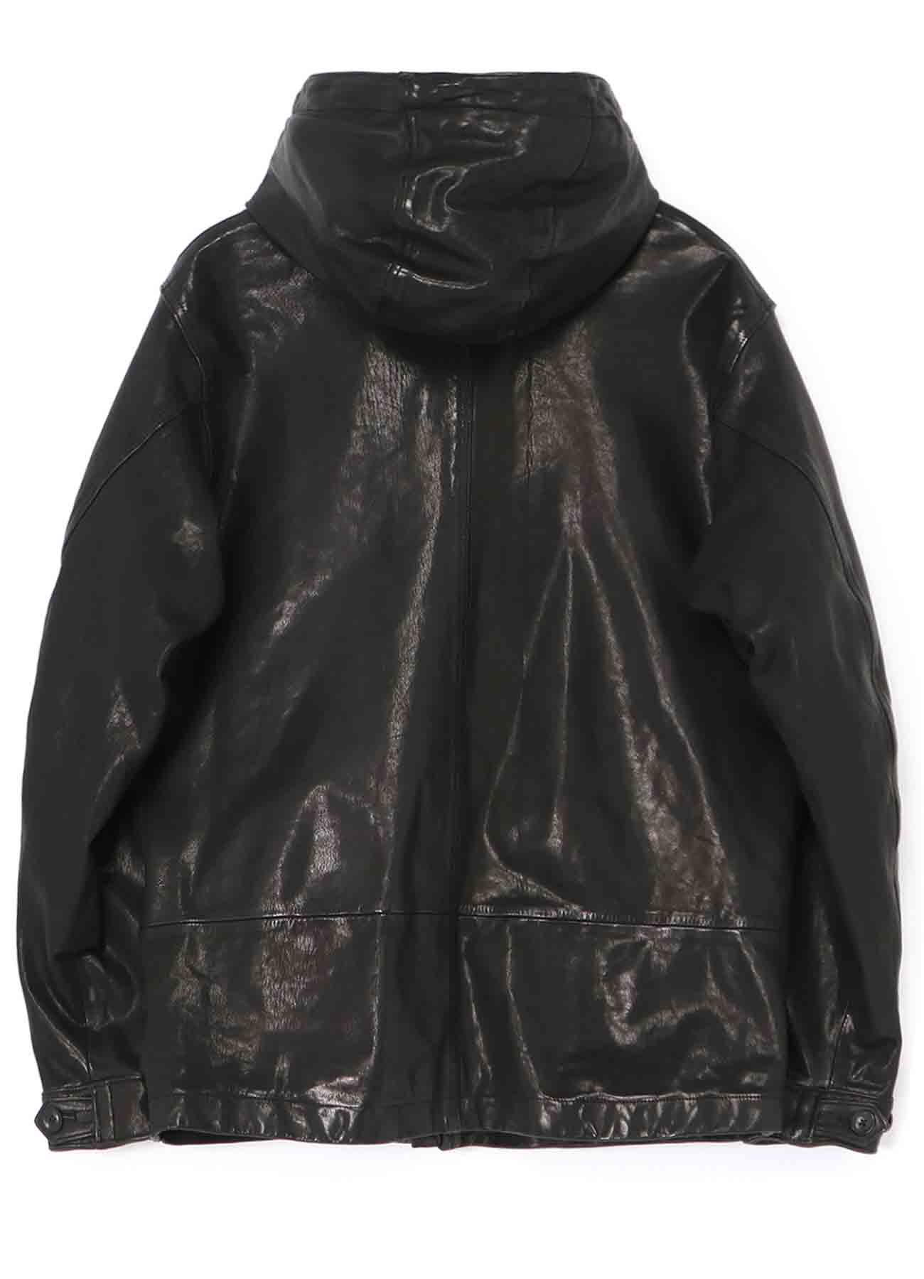B L GOAT DYED I-COAT WITH HOODIE