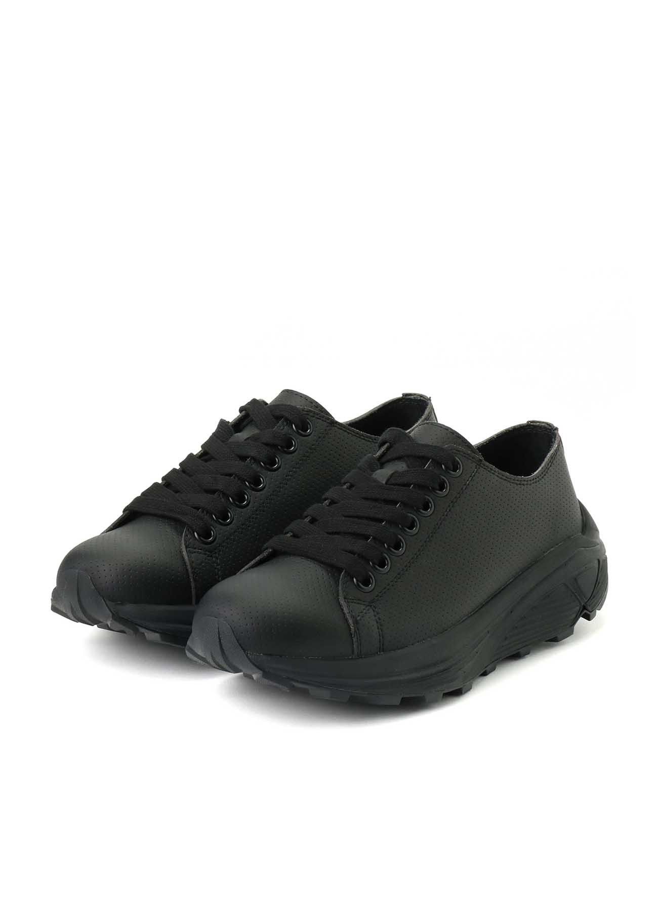 PU/PUNCHING LOW TOP LACE UP SHOES