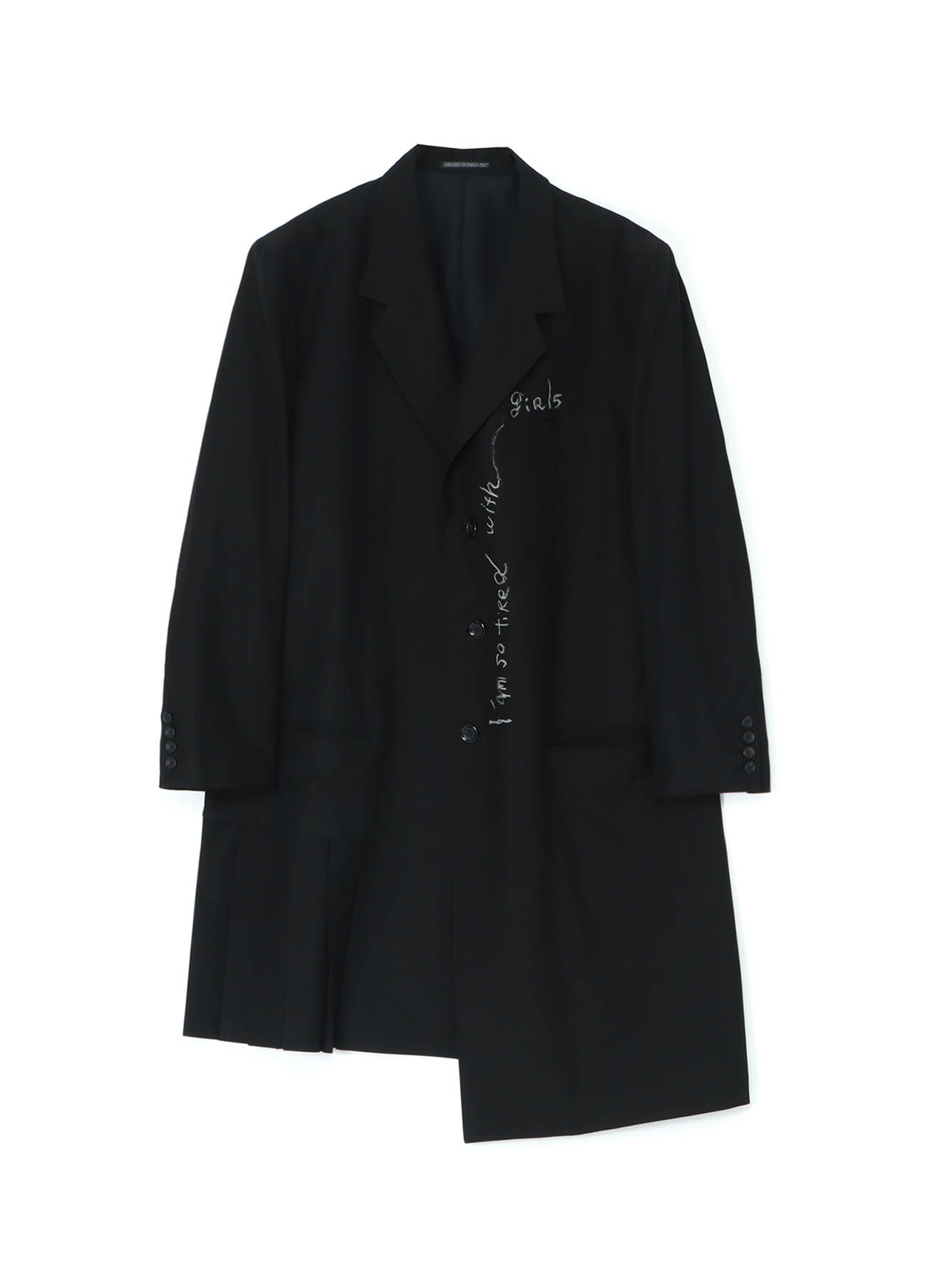 【Launching 10:00(JST), March 29th】HIGH TWIST COTTON/CUPRO GABARDINE EMBROIDERED COAT WITH PLEATED HEM