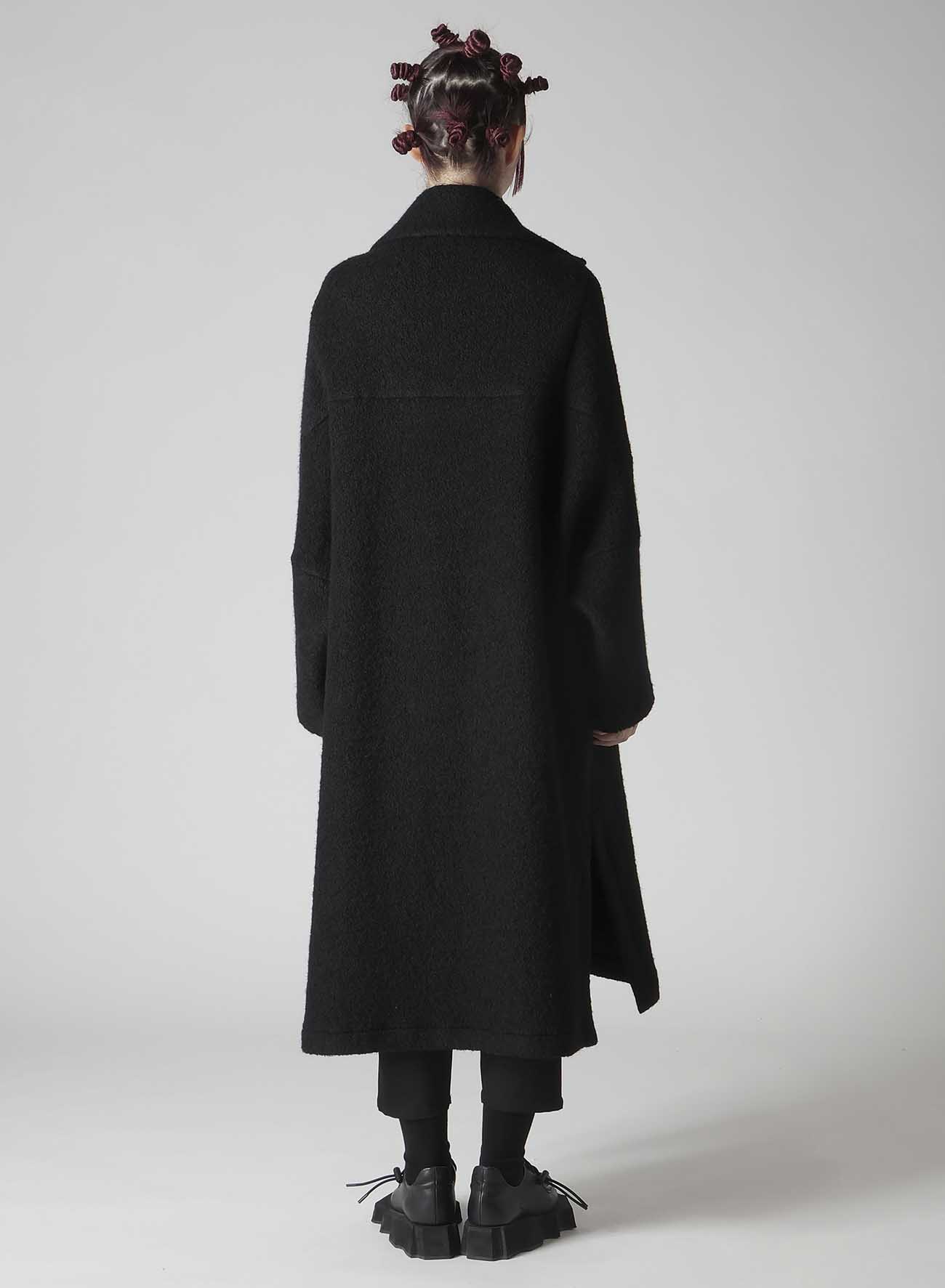 SHEEPP PILE LONG JACKET WITH DOUBULE FRONT BOTTUN