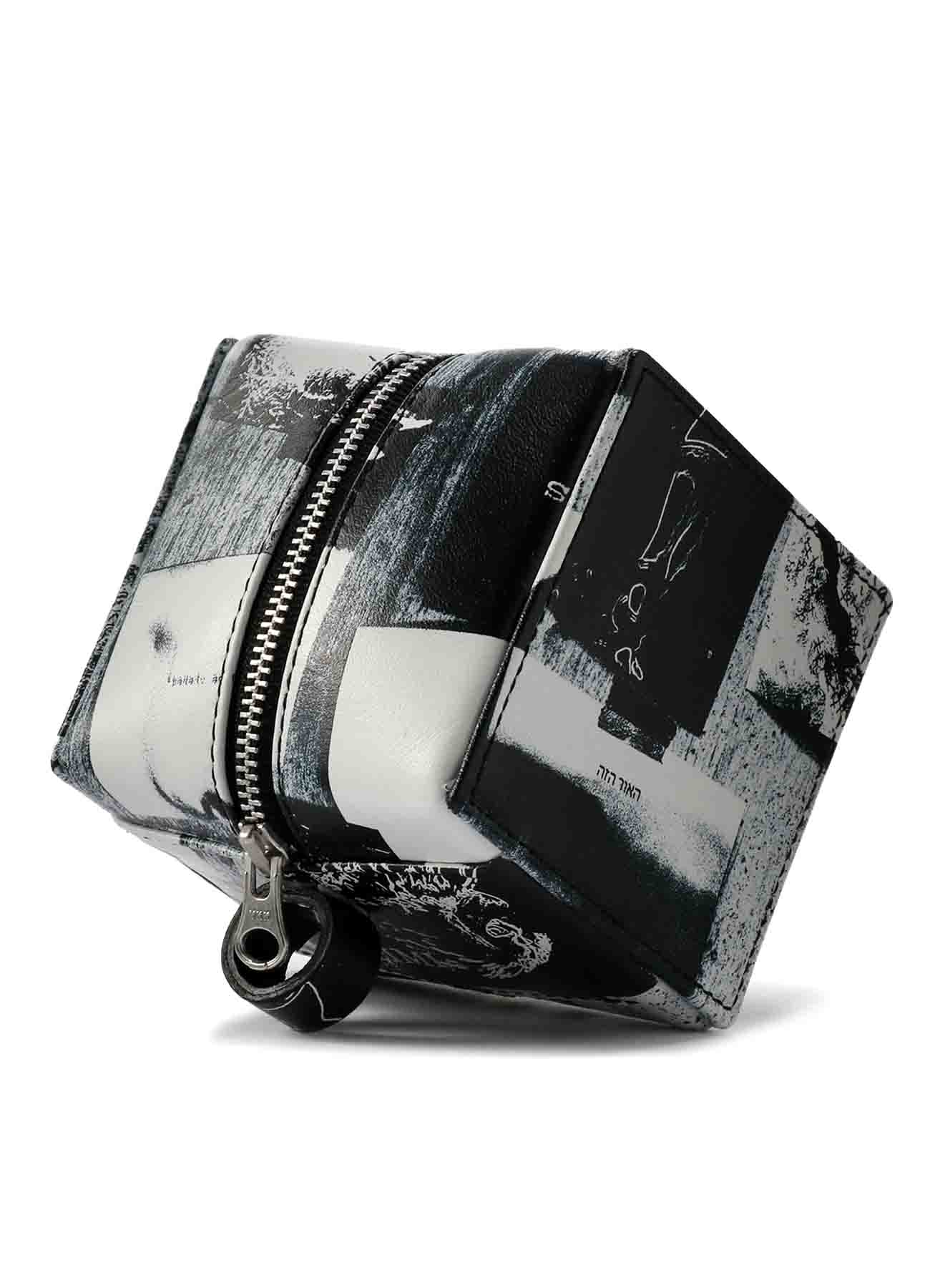 2021 Material Print Leather C Mini Cube Bag