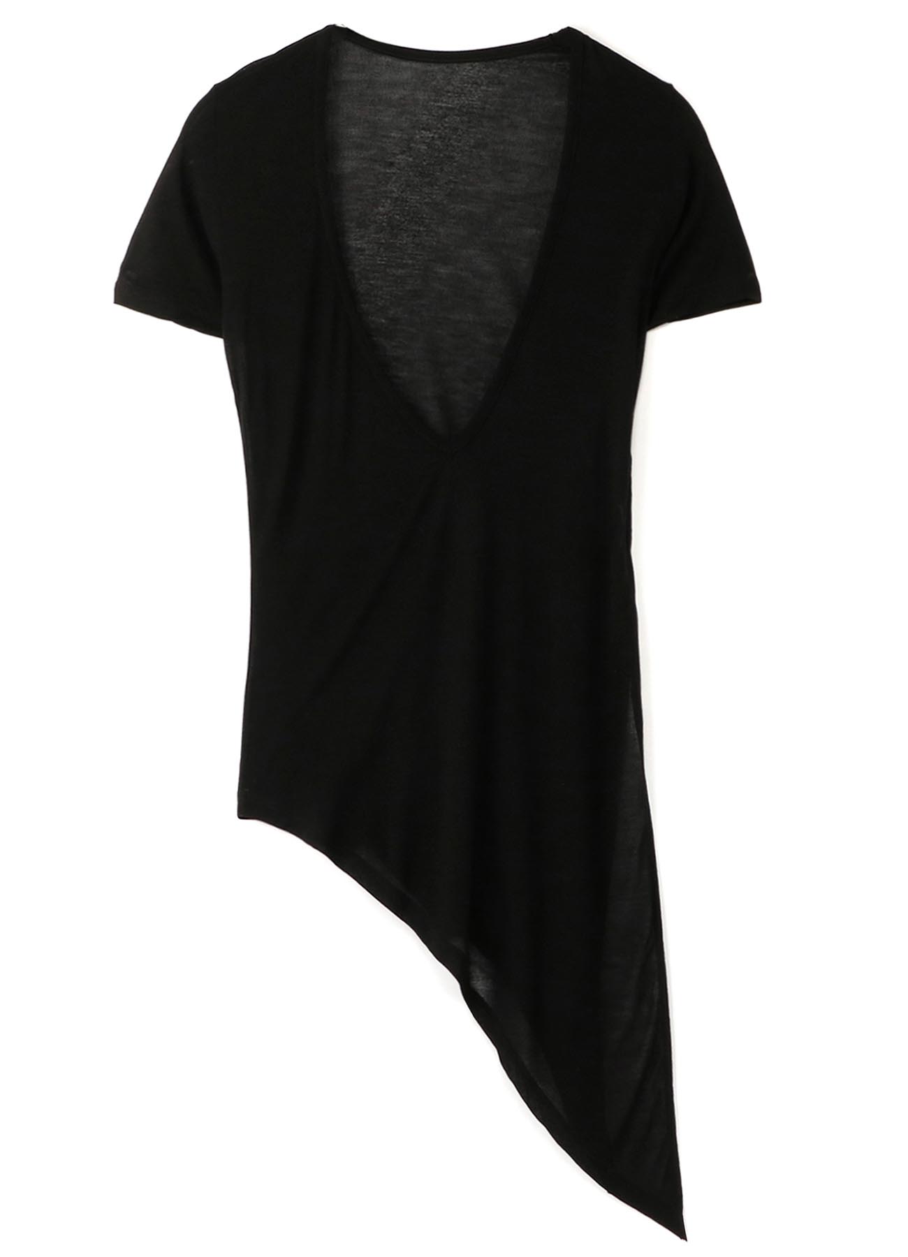 Ry/Si Plain Stitch V-Neck Asymmetry T