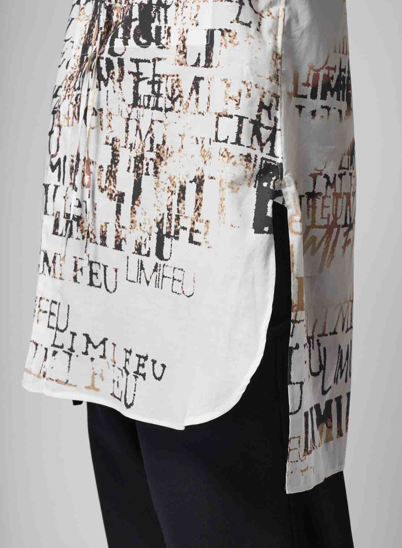 Typo LIMI Print Zipper Pocket Shirt
