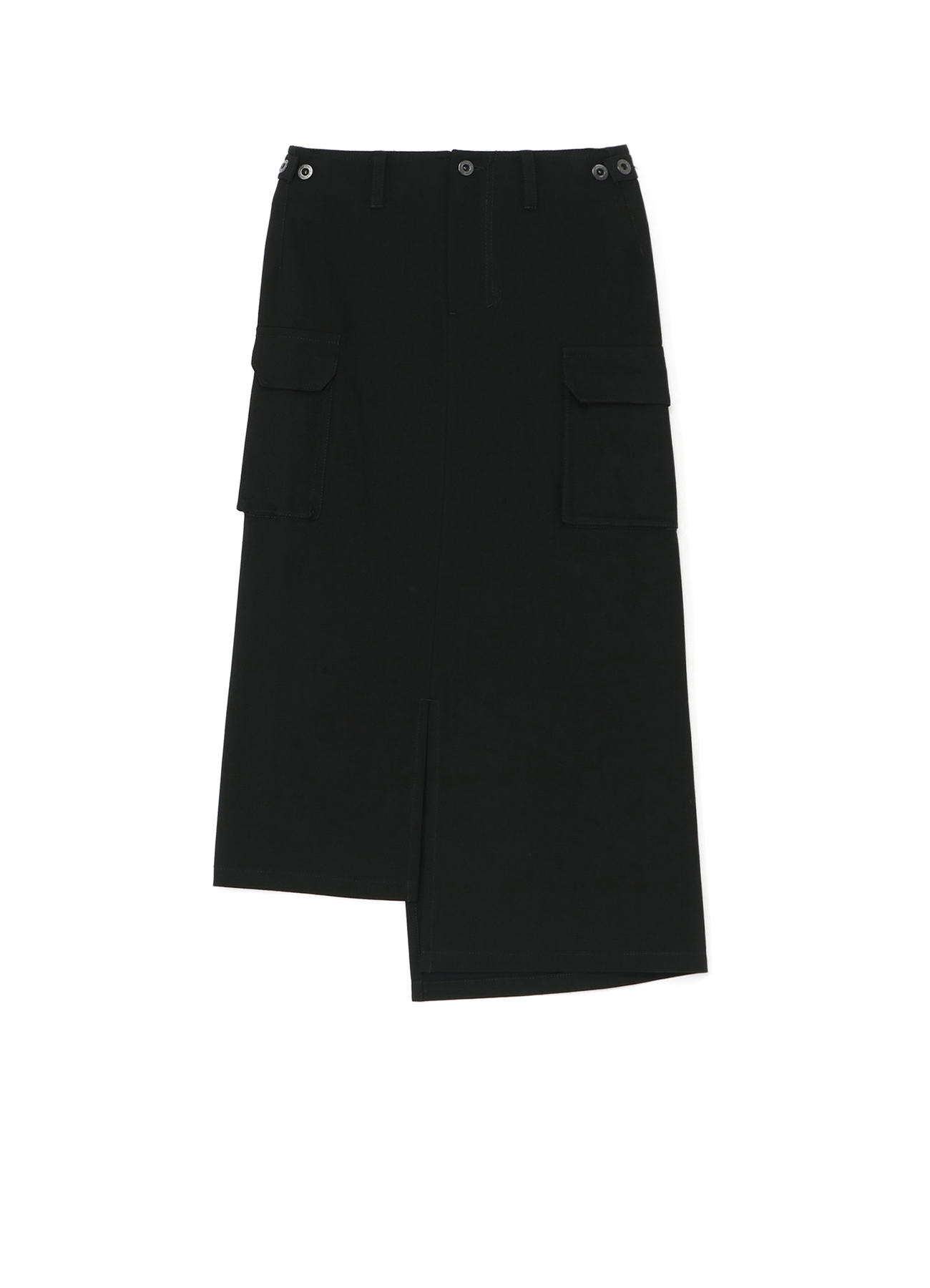 Black Denim Asymmetry Tight Skirt