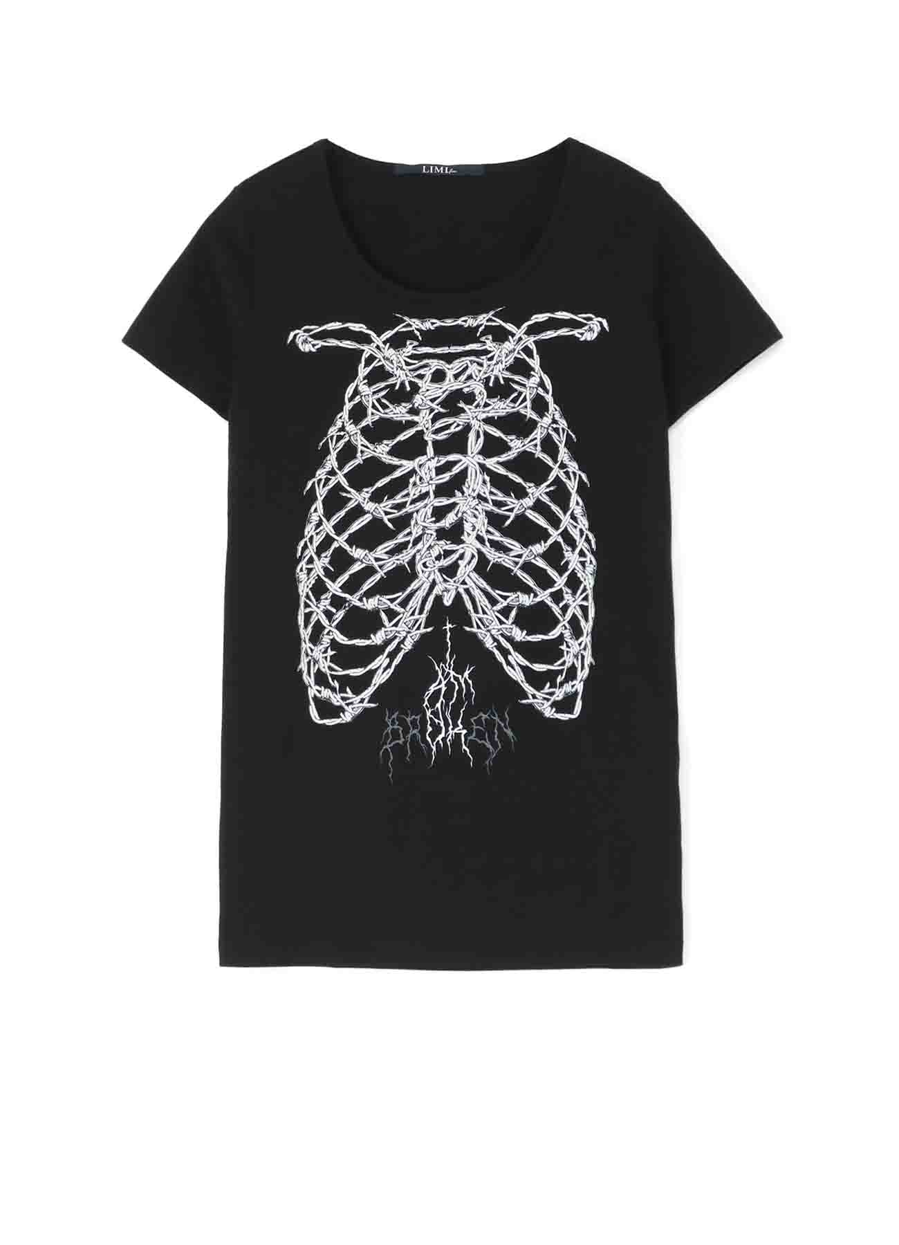 Rib Barbed Wire Short Sleeve T