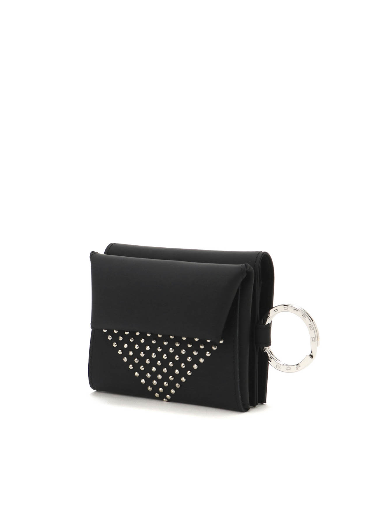 Rubber Touch Leather Studs Mini Wallet