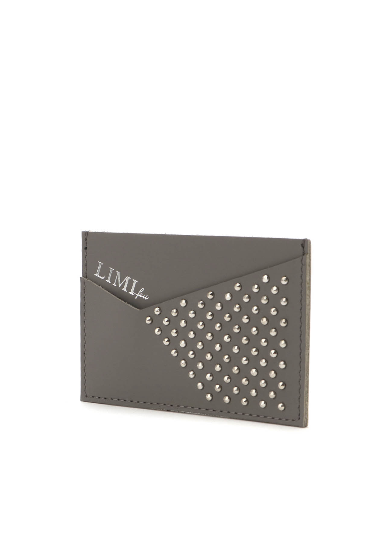 Rubber Touch Leather Studs Card Case