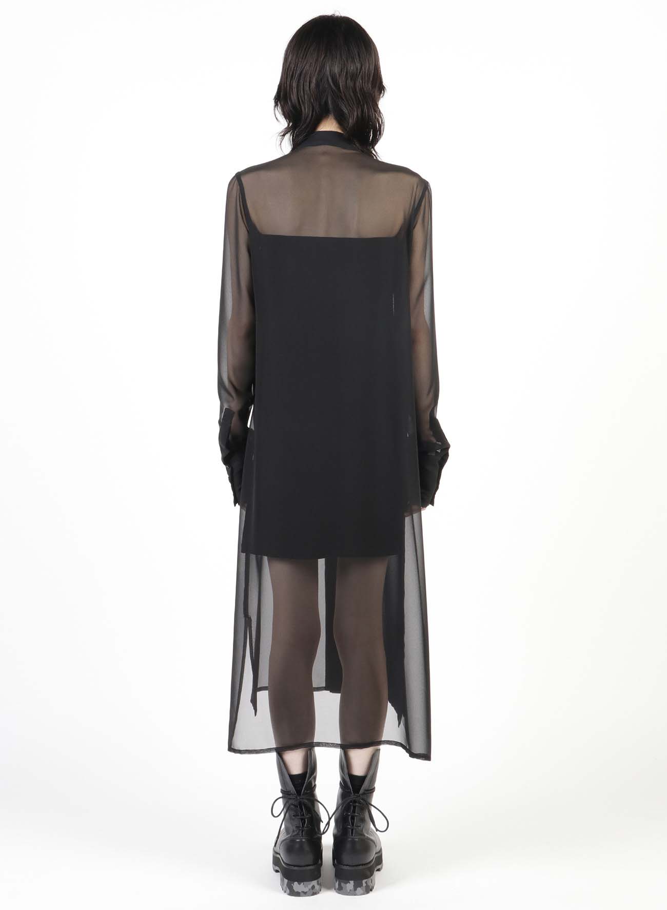 Pe/Chiffon B Asymmetric Layerd Dress