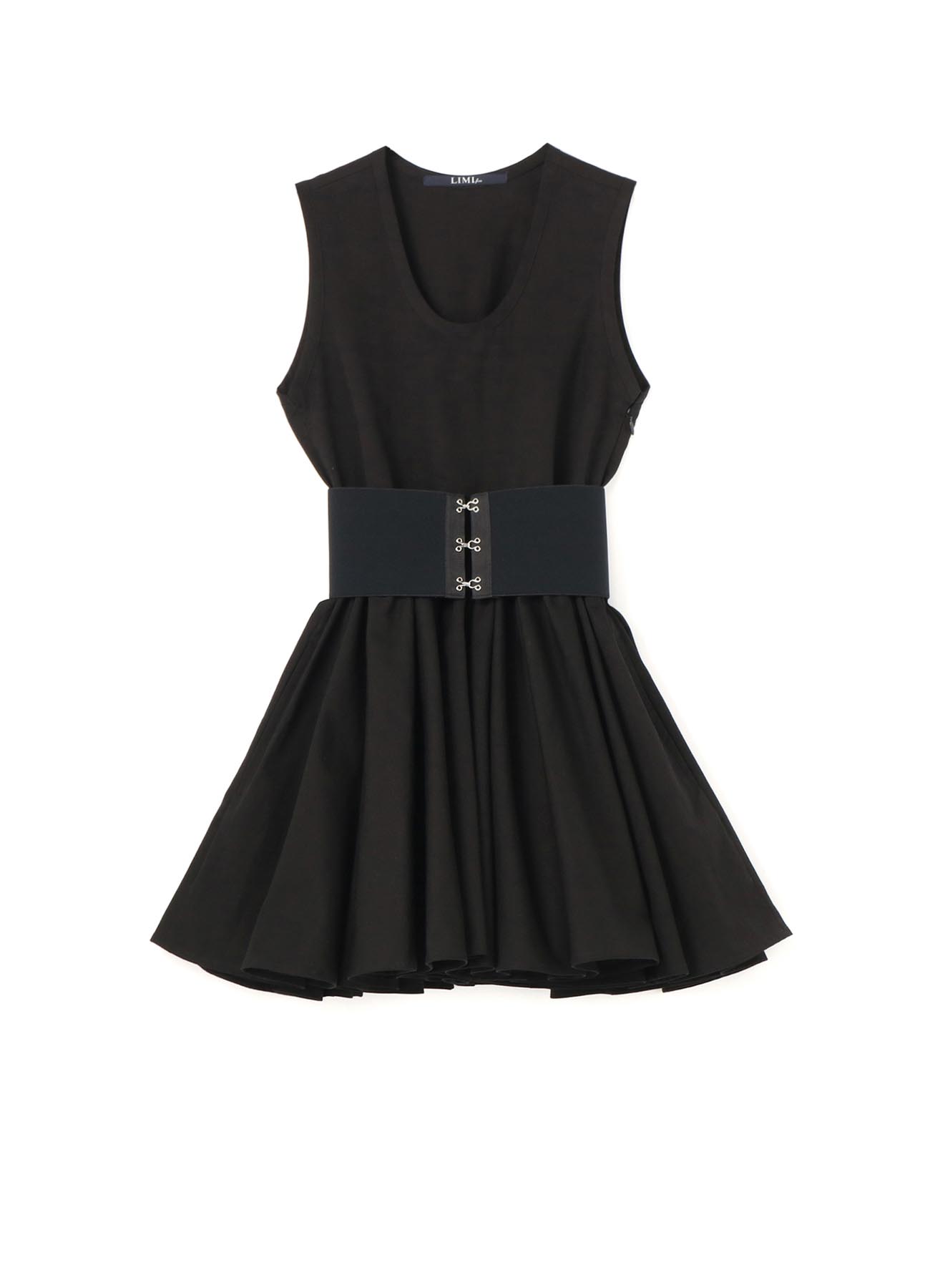 [LIMI feu 20th Anniv. Collection]Soft Twill Flare Mini Dress with Belt