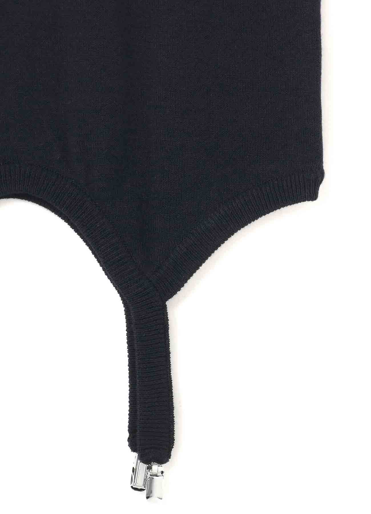 [LIMI feu 20th Anniv. Collection]Soft Cotton Plain Stitch Tops With Garter Belt