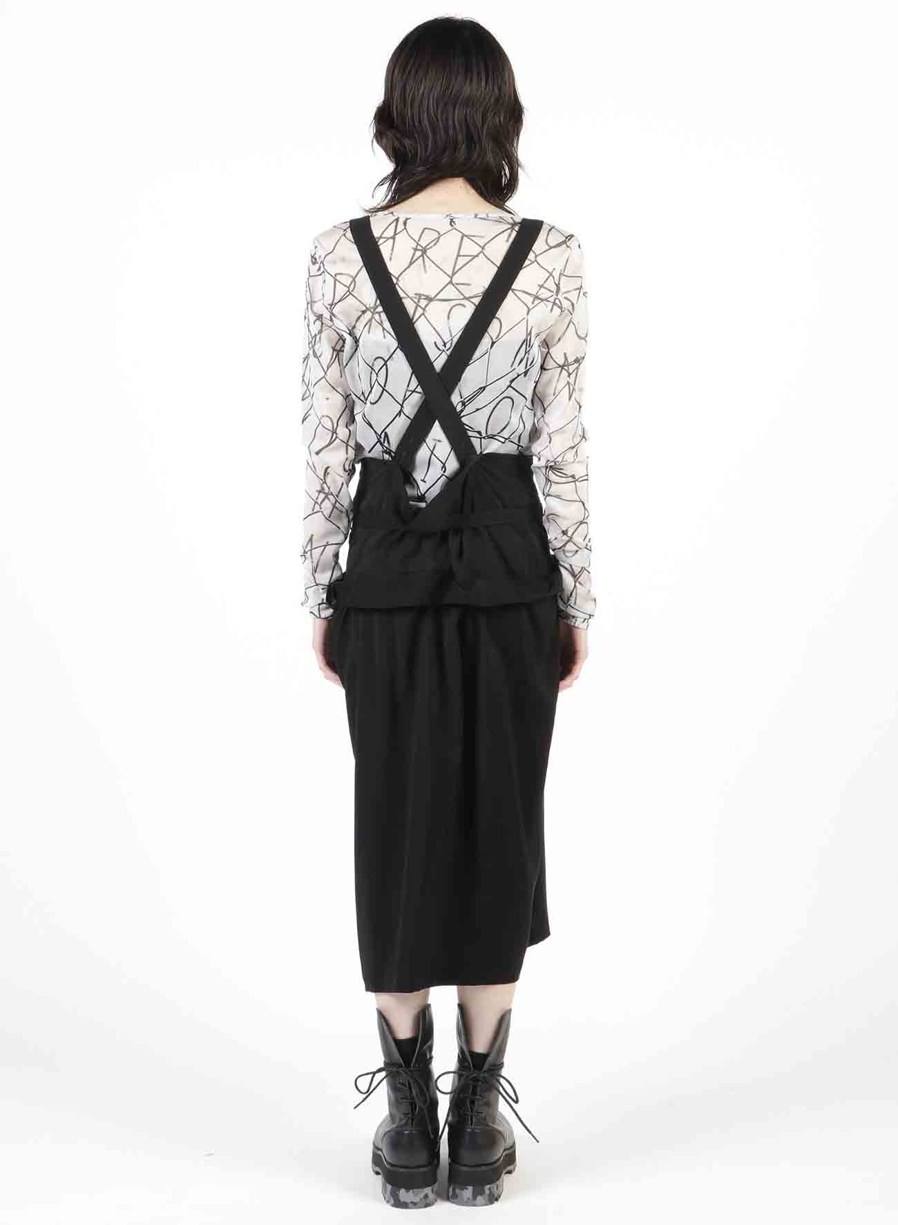 Ry/Cu Gabardine Suspender Belt Skirt