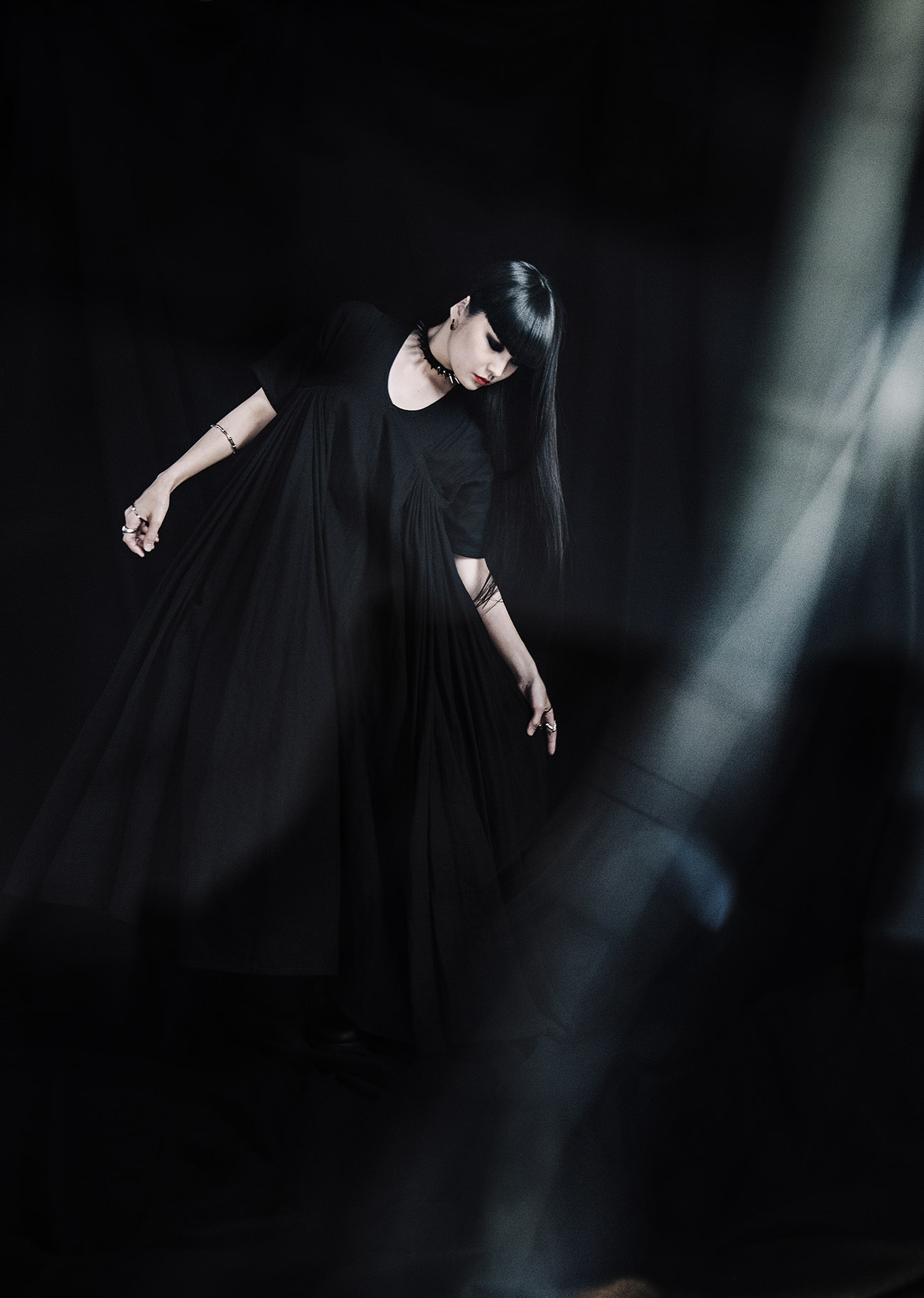 [LIMI feu 20th Anniv. Collection]Ny/Tulle Wrap Skirt