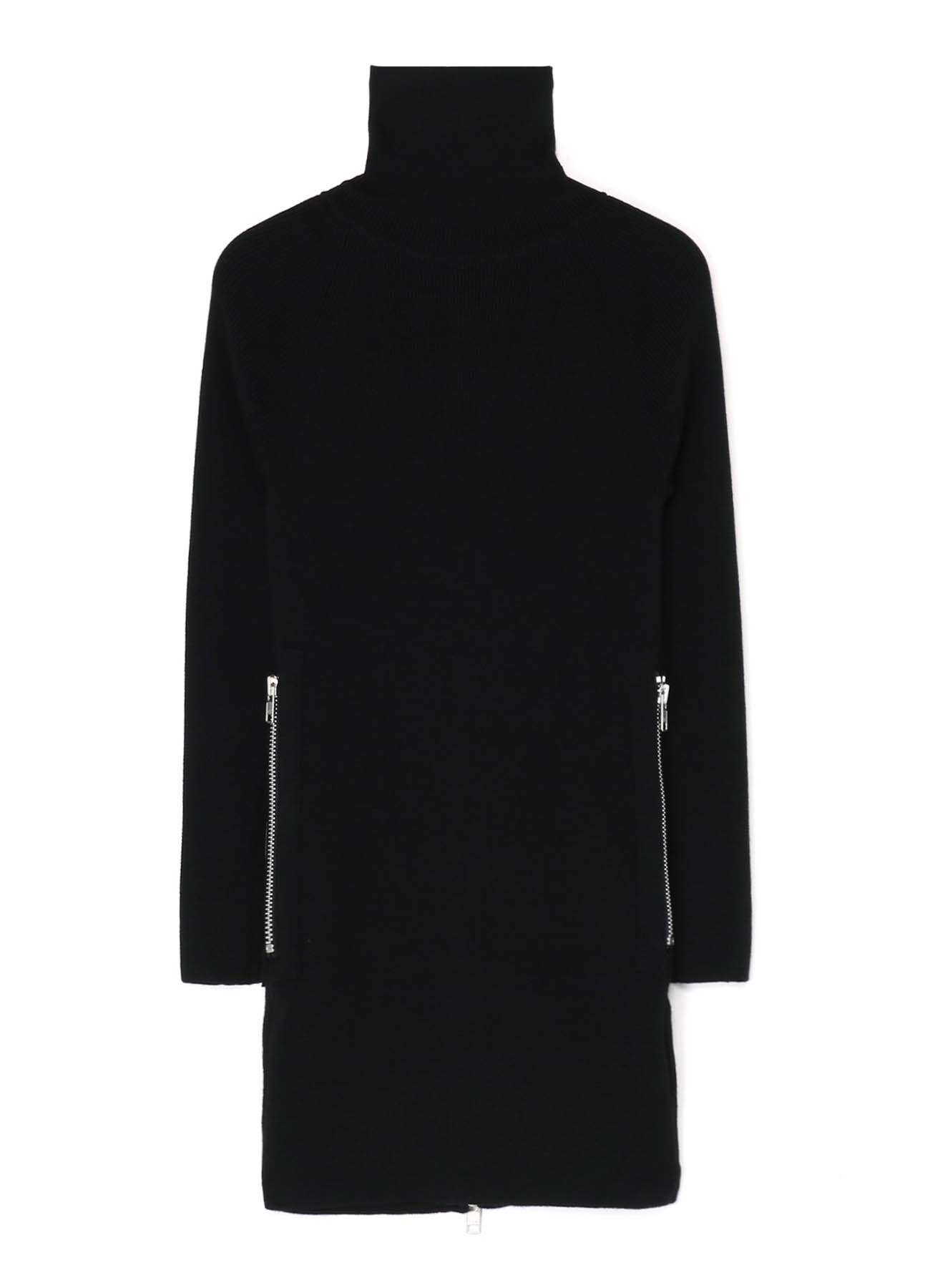 SOFT WOOL TURTLENECK PULLOVER DRESS WITH FASTENER