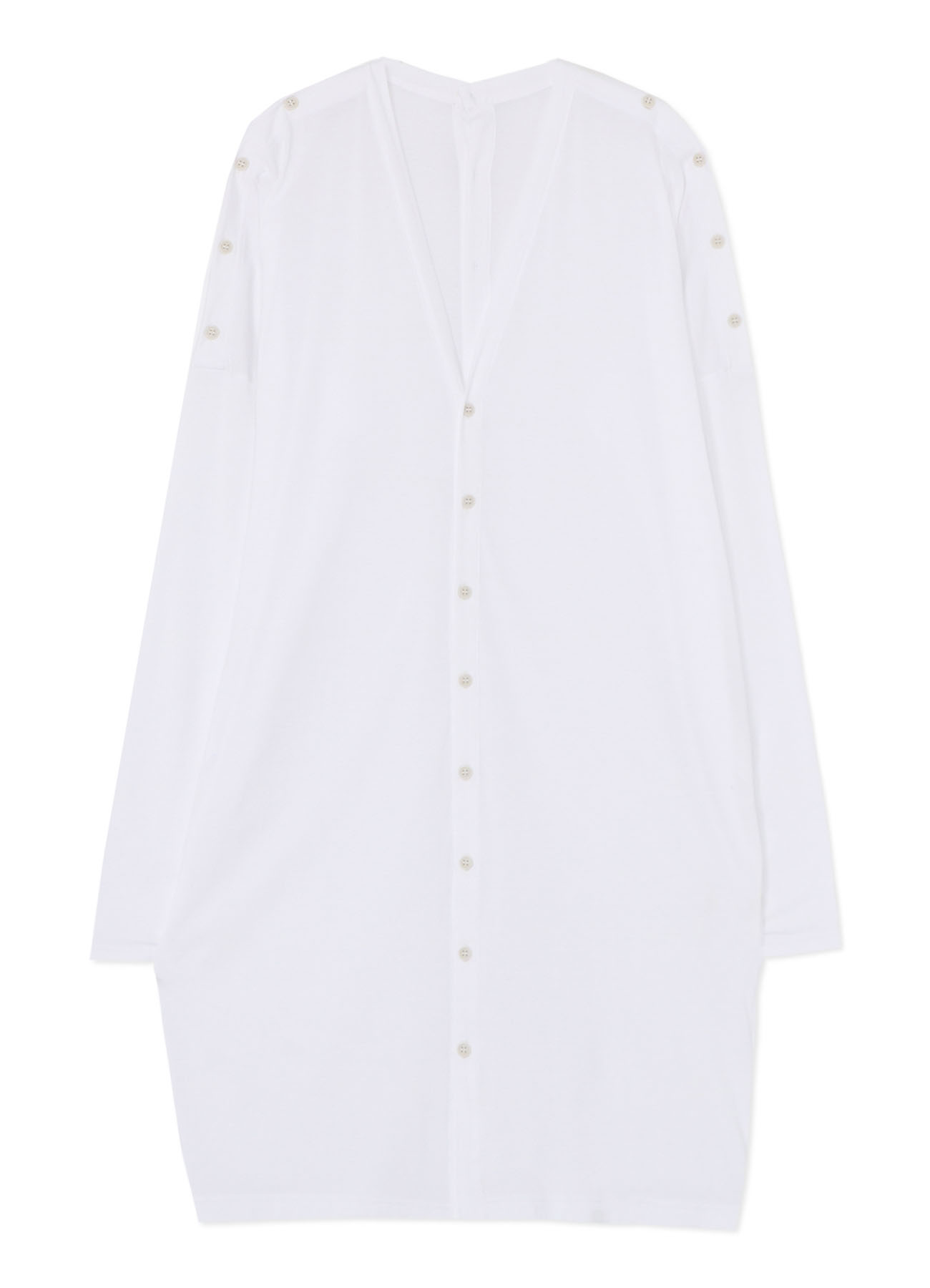 100/2 COTTON JERSEY CARDIGAN WITH BUTTON-UP SHOULDER SLITS