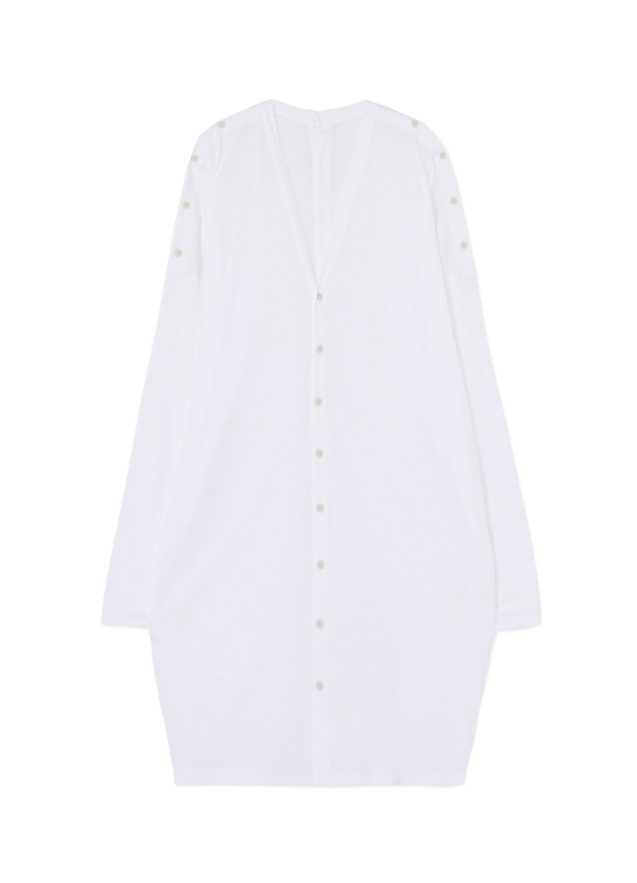 100/2 COTTON JERSEY CARDIGAN WITH BUTTON-UP SHOULDER SLITS
