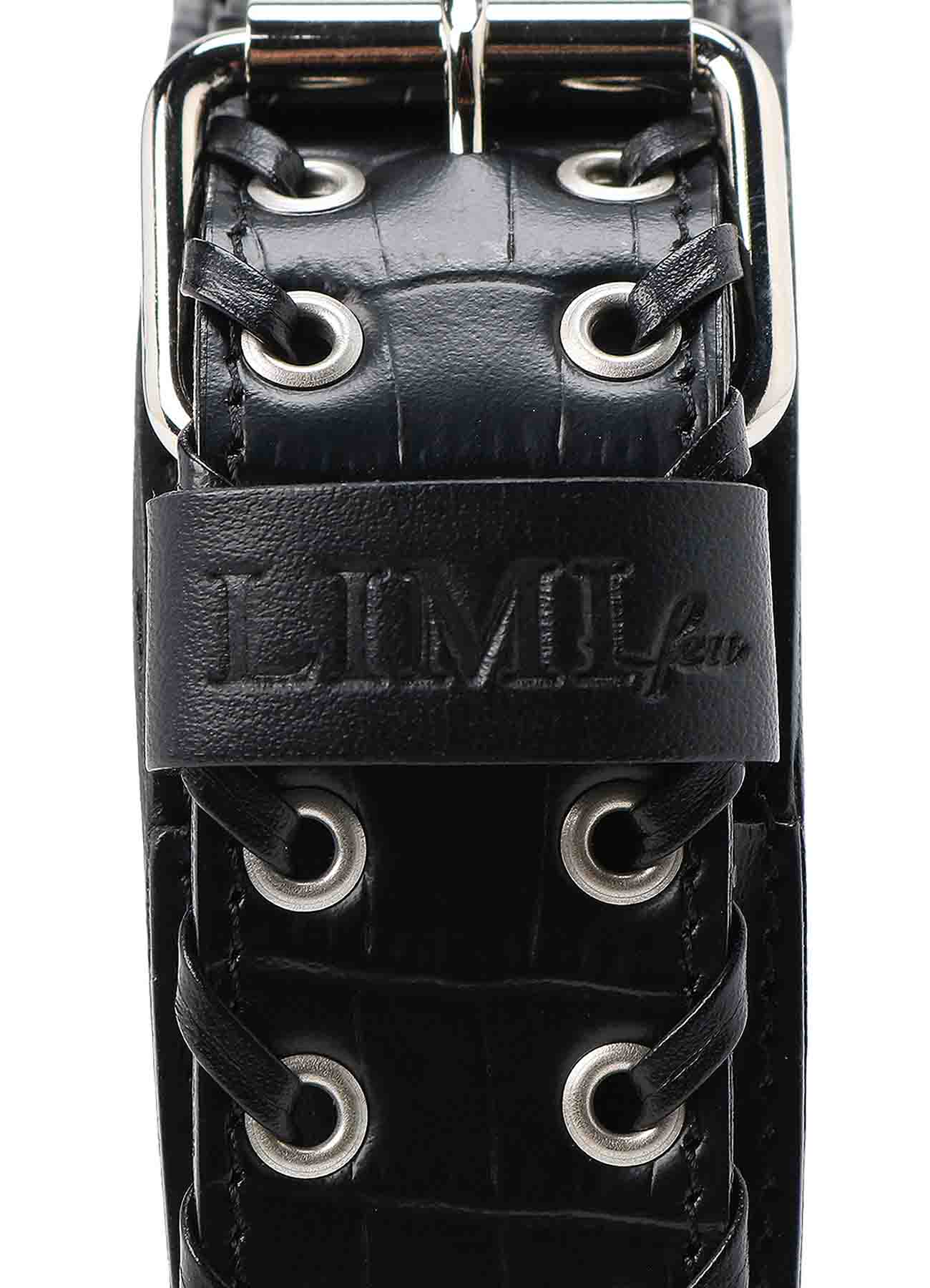 KIP+ CROCODILE LEATHER CODE LOOP EYELET HEADBAND