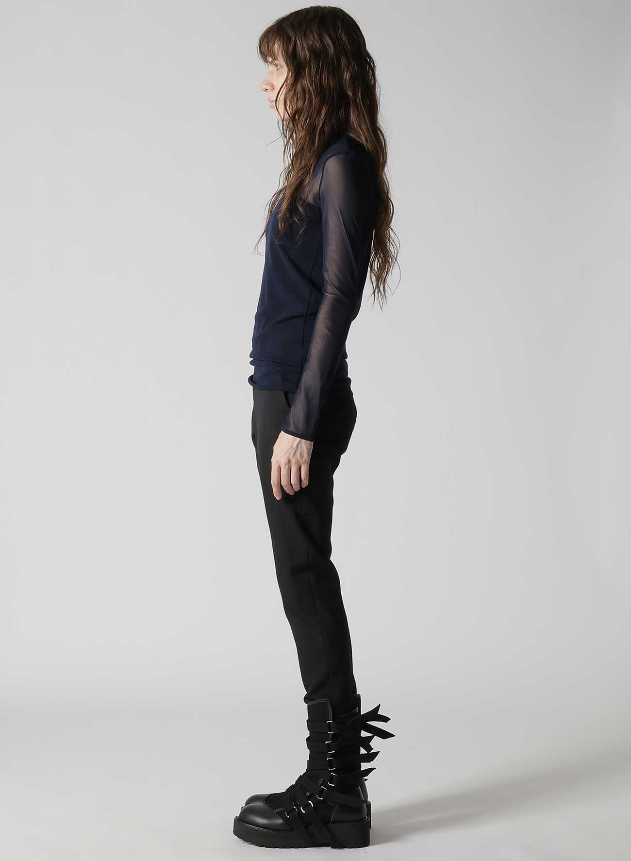 TULLE TURTLE NECK T-SHIRT
