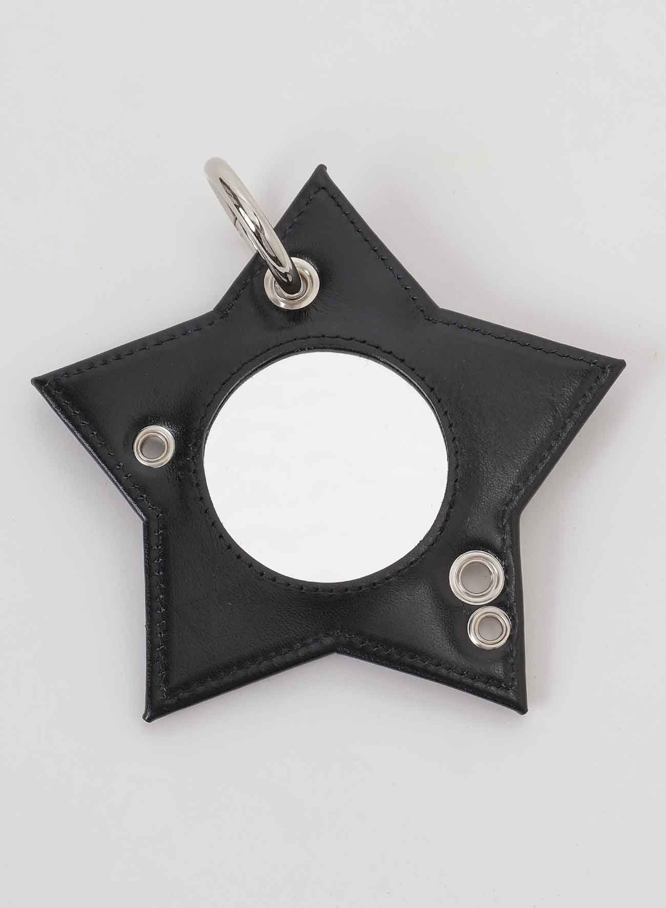 SMOOTH LEATHER EYELET STAR MIRROR